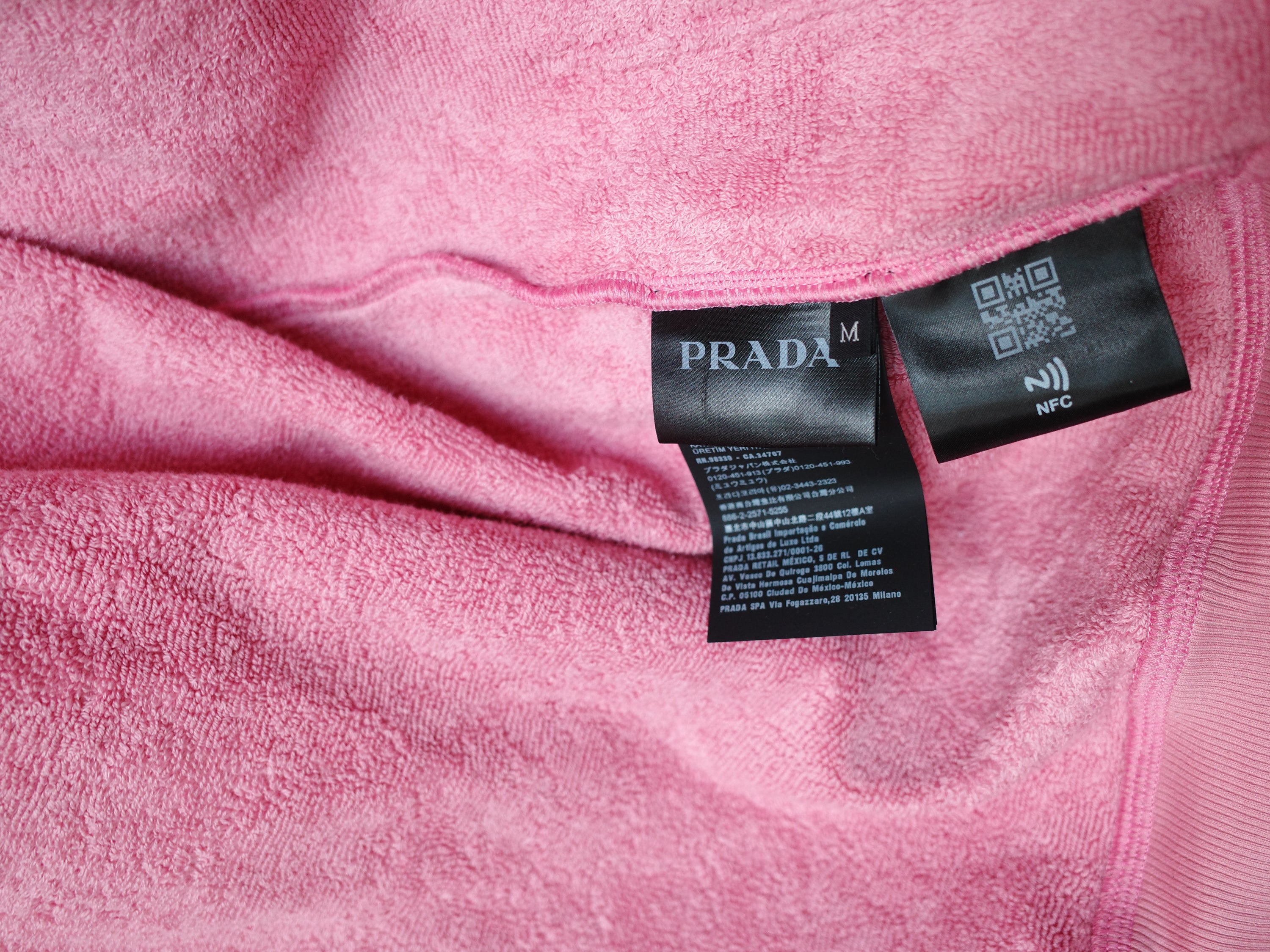 Prada Sculpted Floral Terry Hoodie Jacket