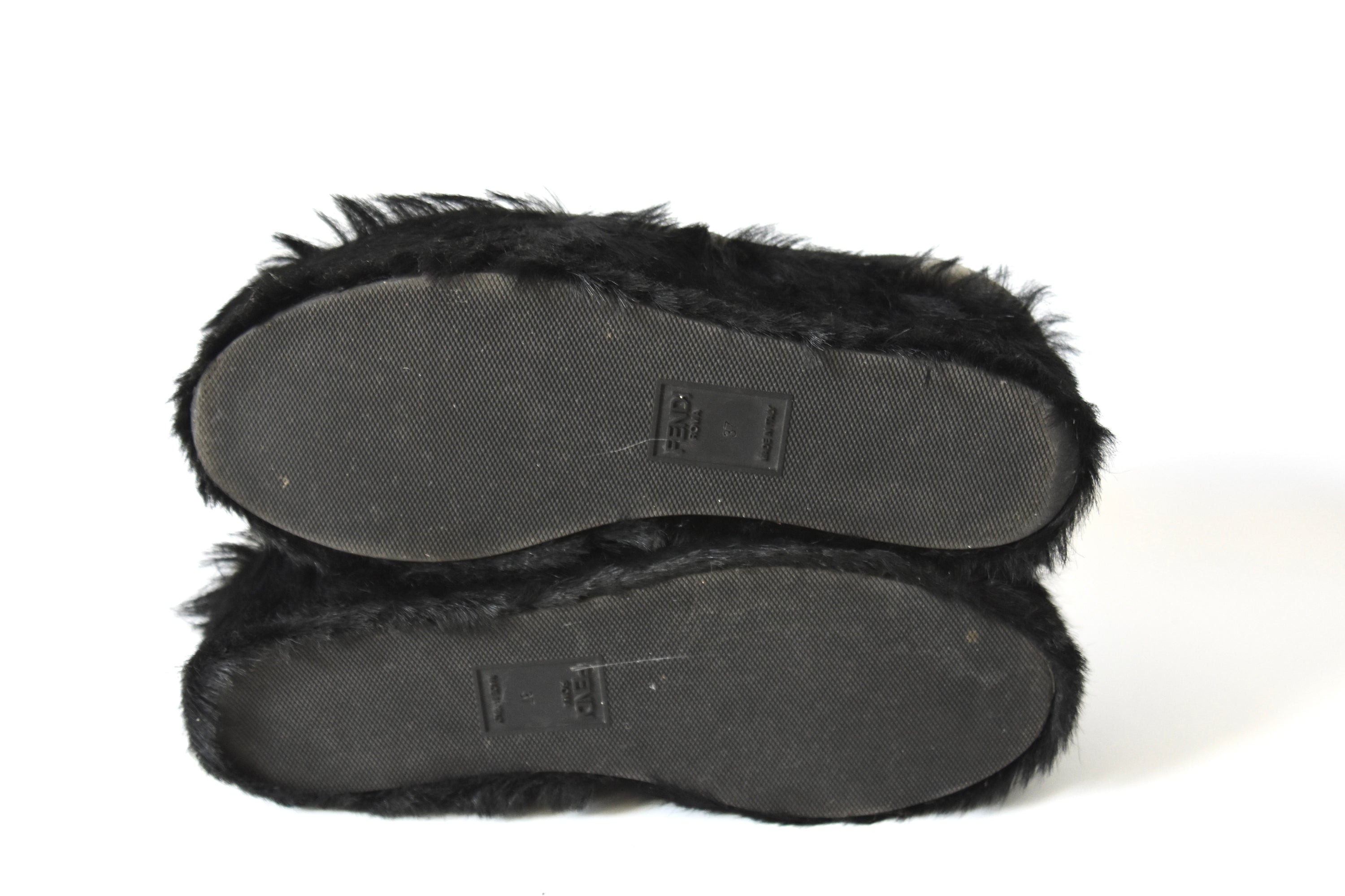 Fendi Multi-Panel Faux Fur Platform Sneakers (Purple-Yellow Mountaineer Hybrid in Faux Hair Sole)