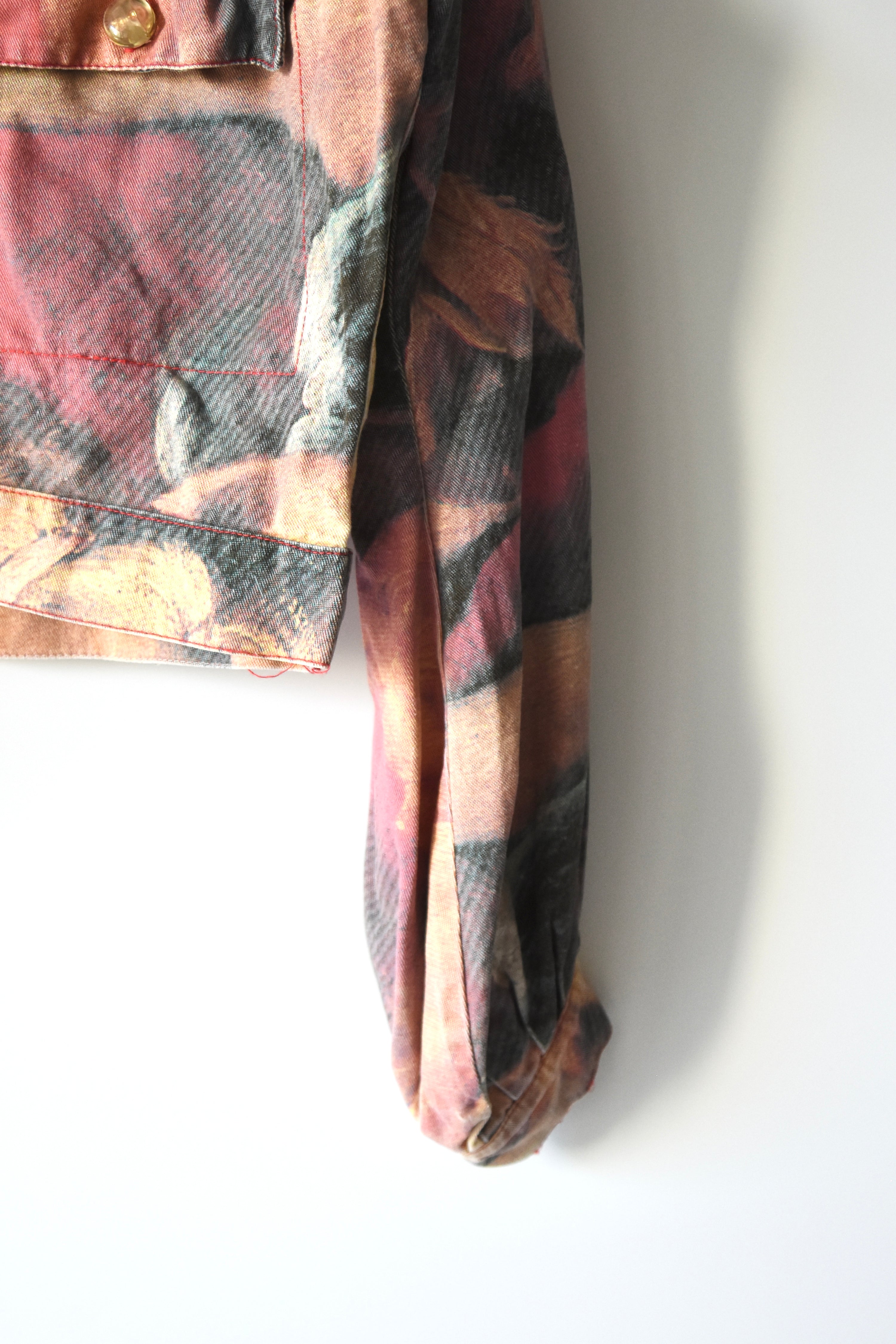 Vivienne Westwood Renaissance Print Cropped Denim Jacket (Baroque Eroticism in Subversive Tailoring)