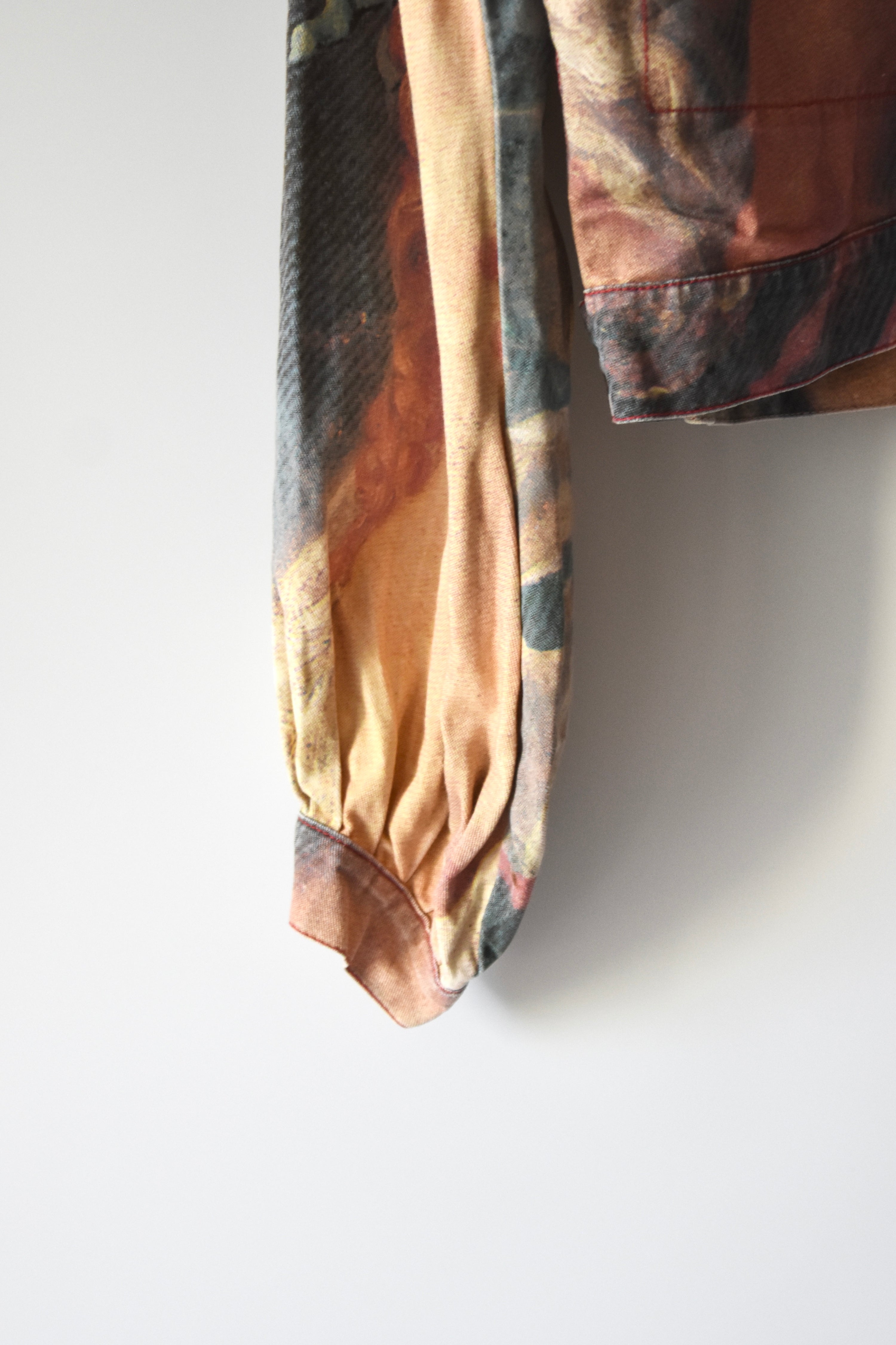 Vivienne Westwood Renaissance Print Cropped Denim Jacket (Baroque Eroticism in Subversive Tailoring)