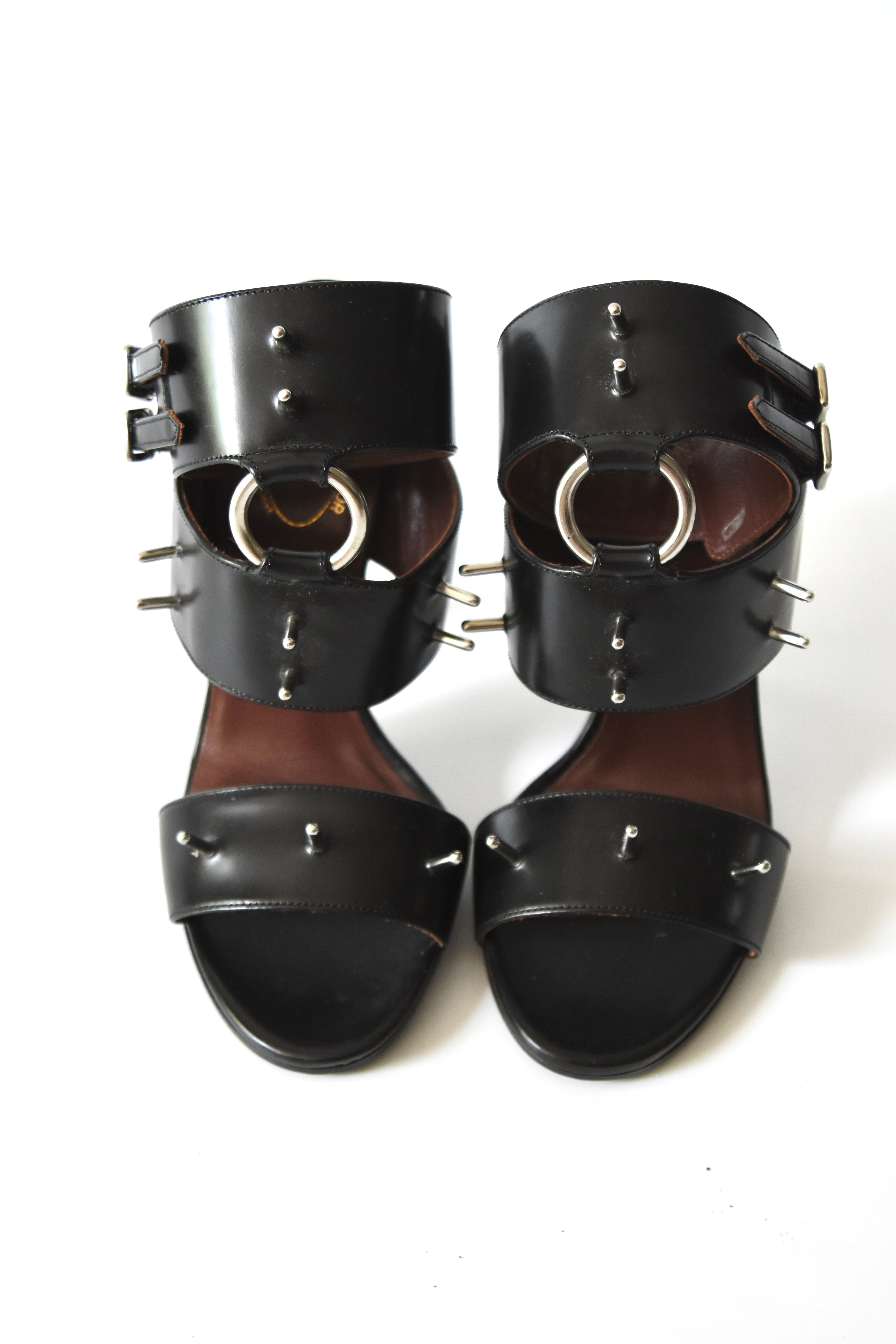 Vivienne Westwood “SEX” Archive Leather Spike Sandals (Chelsea Fetish in Sculptural Elegance)