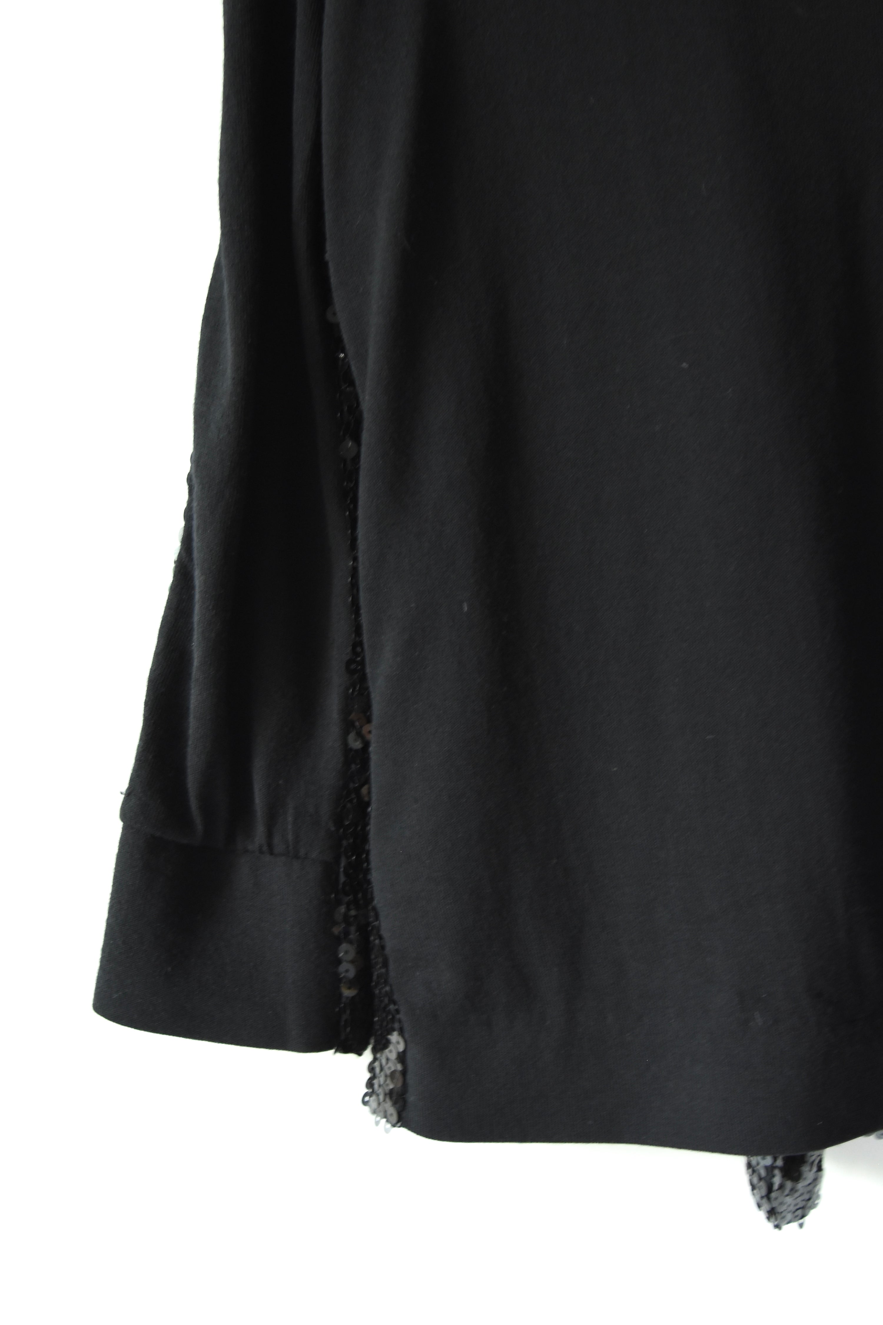 Yves Saint Laurent S/S 2005 Black Sequin Shawl Lapel Jacket (Archival Runway Glam)