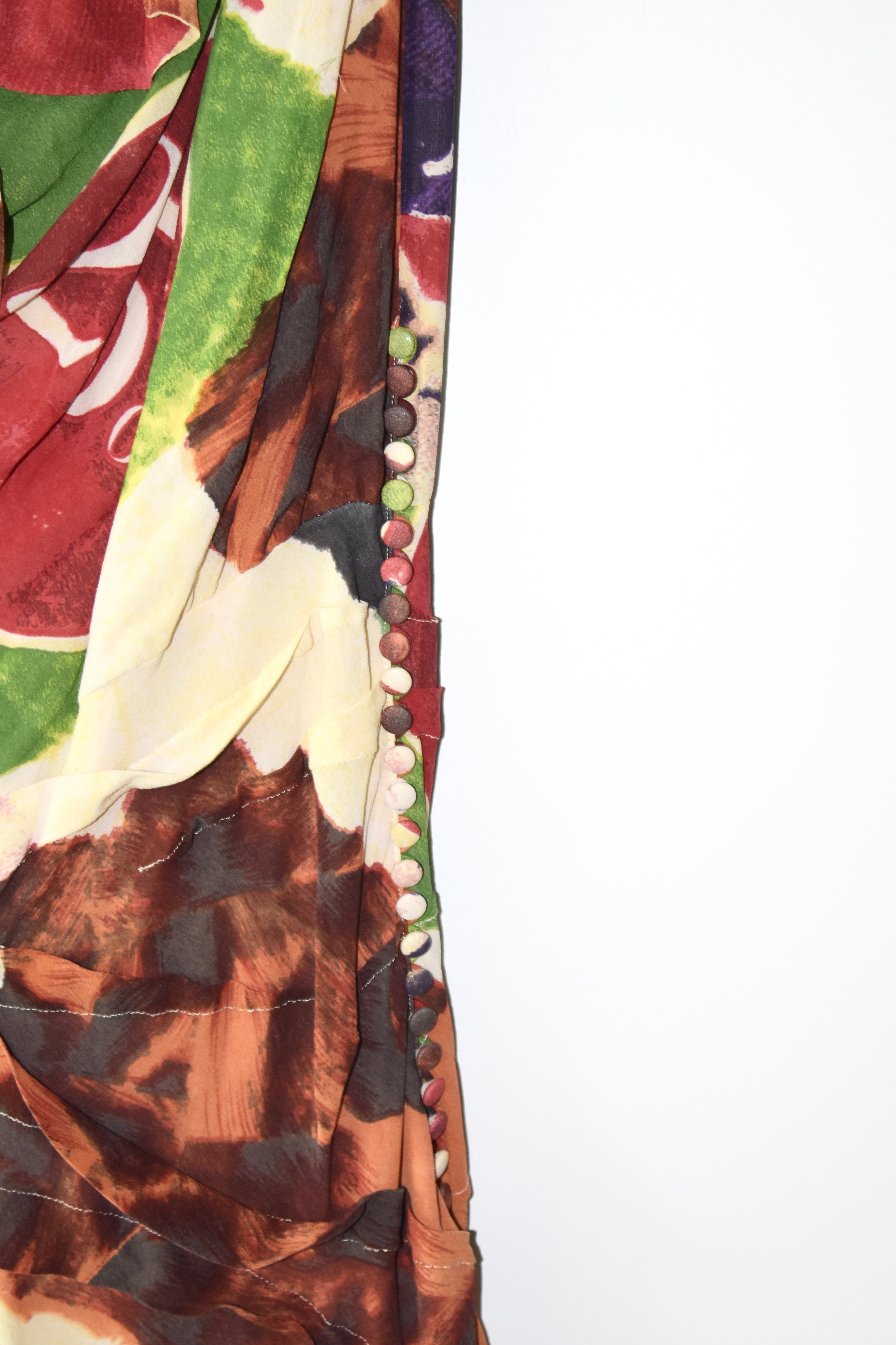 Christian Dior SS2003 “70% OFF” Abstract Print Bias-Cut Dress
