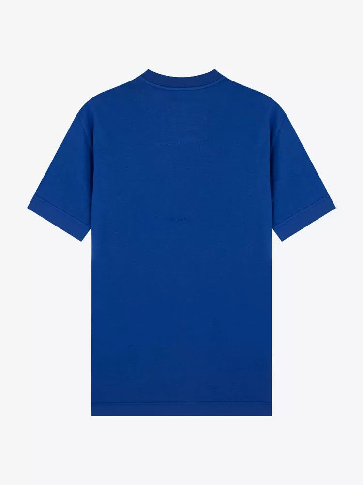 Givenchy Spray-Paint Bulldog Graphic Tee – Blue / Yellow