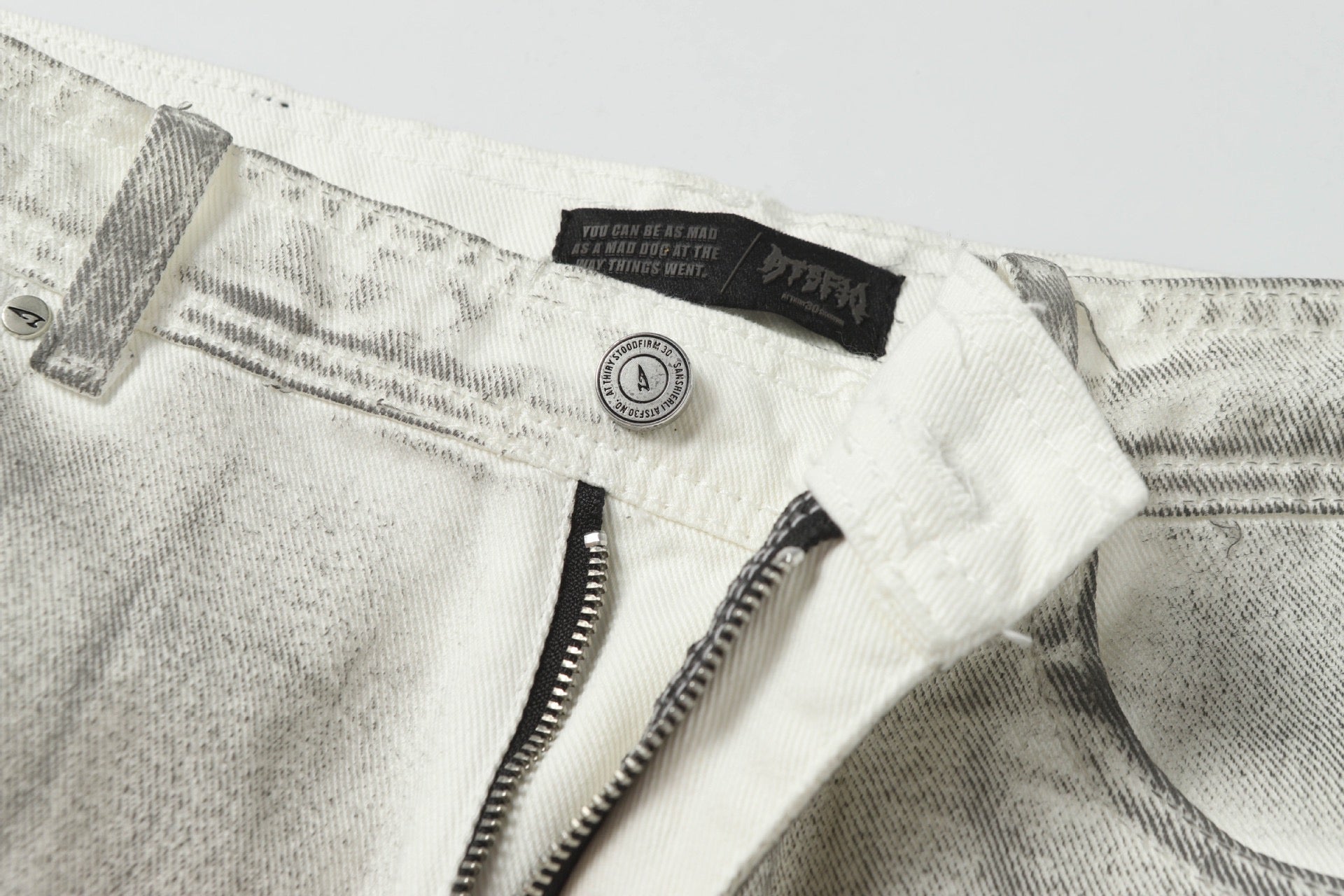 ATSF30 Distressed Multi-Pocket Cargo Shorts – Washed Grey