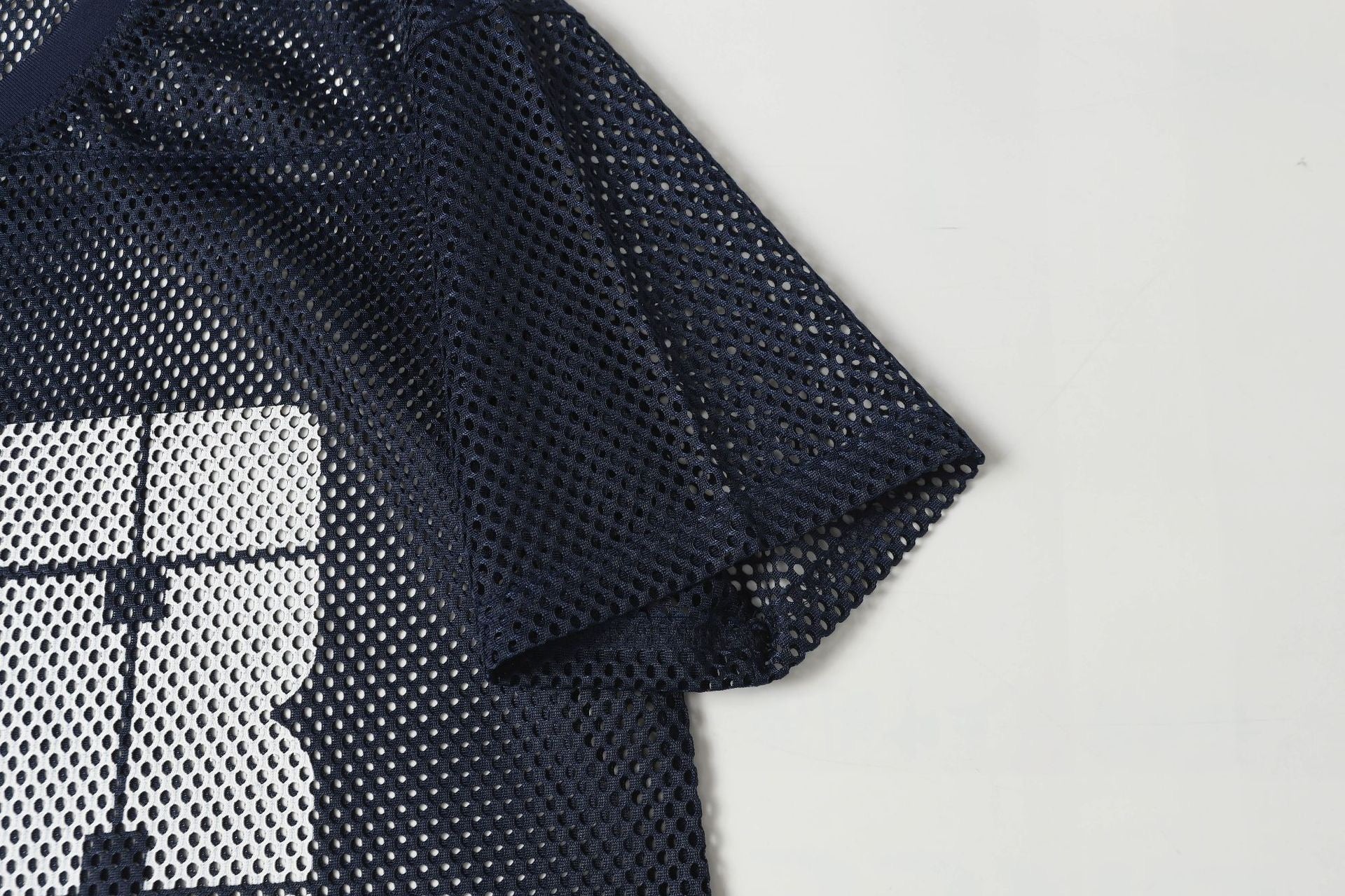 Mesh Digital-Print Oversized Jersey Tee – Black / Olive / Navy / Sand
