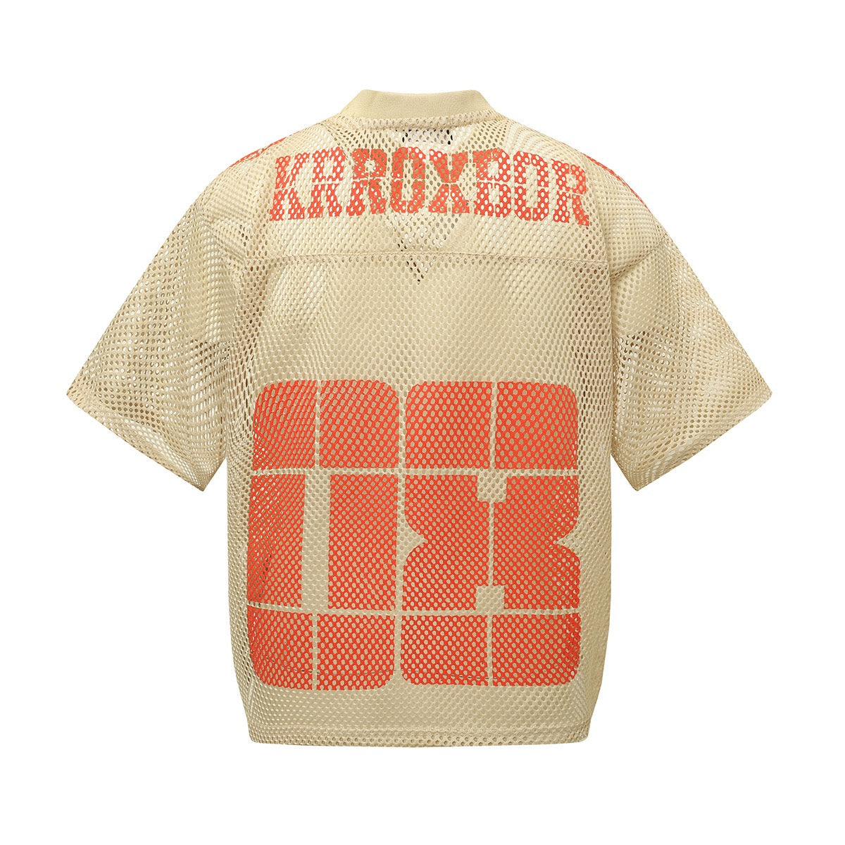 Mesh Digital-Print Oversized Jersey Tee – Black / Olive / Navy / Sand