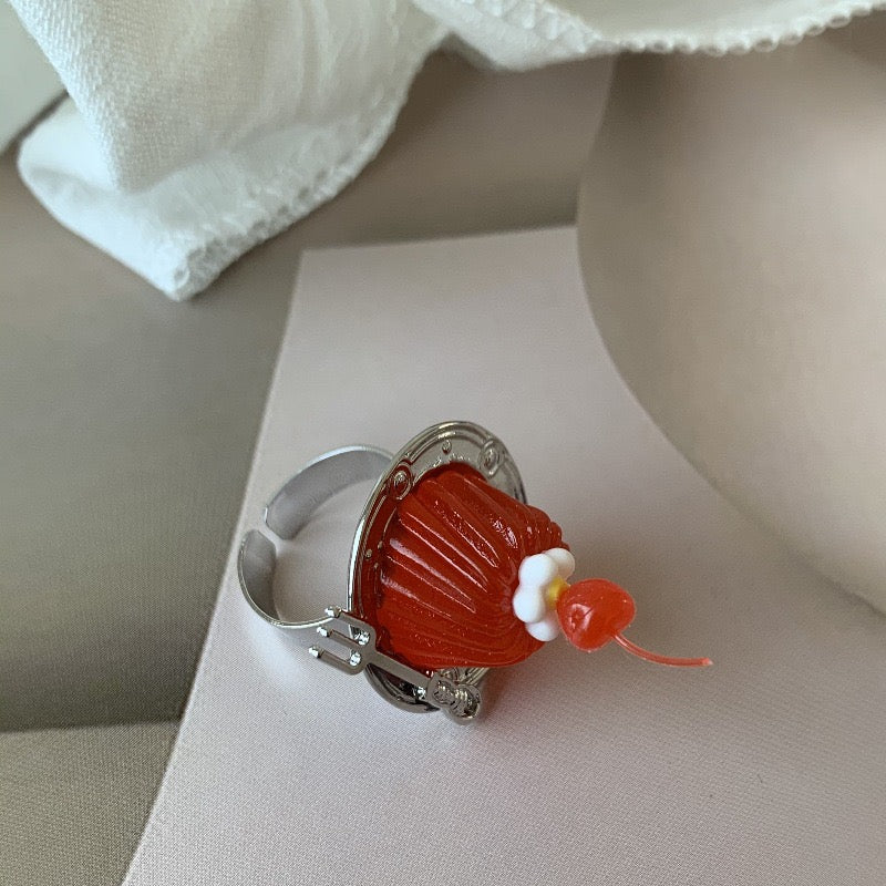 Dessert Fantasy Adjustable Ring – Blue / Pink / Green / Red / Yellow