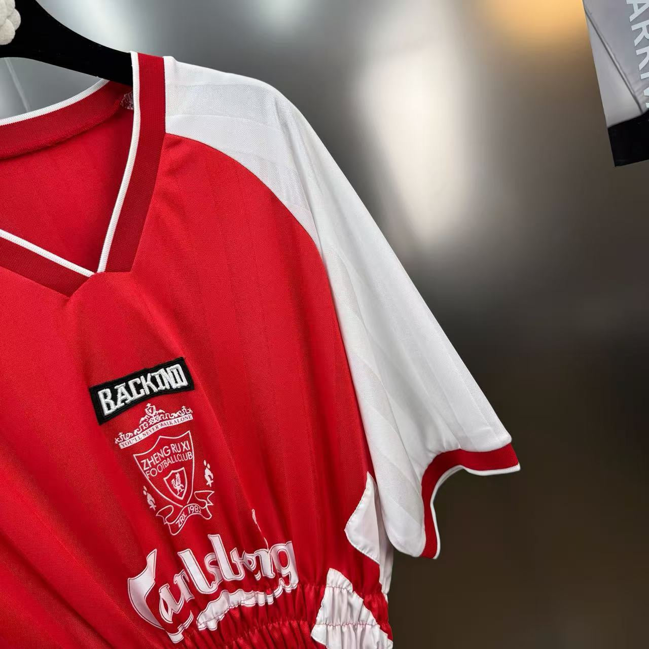 BACKINDI Smocked Panel Football-Inspired Jersey Top – Multi Colors