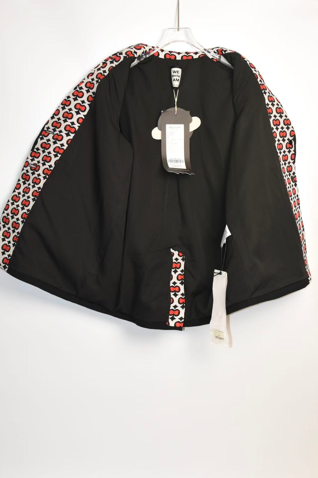 WE ANCHE AM “Build The Moon” Cartoon Eyes Embroidered Blazer – Graphic Pop Art Statement Jacket