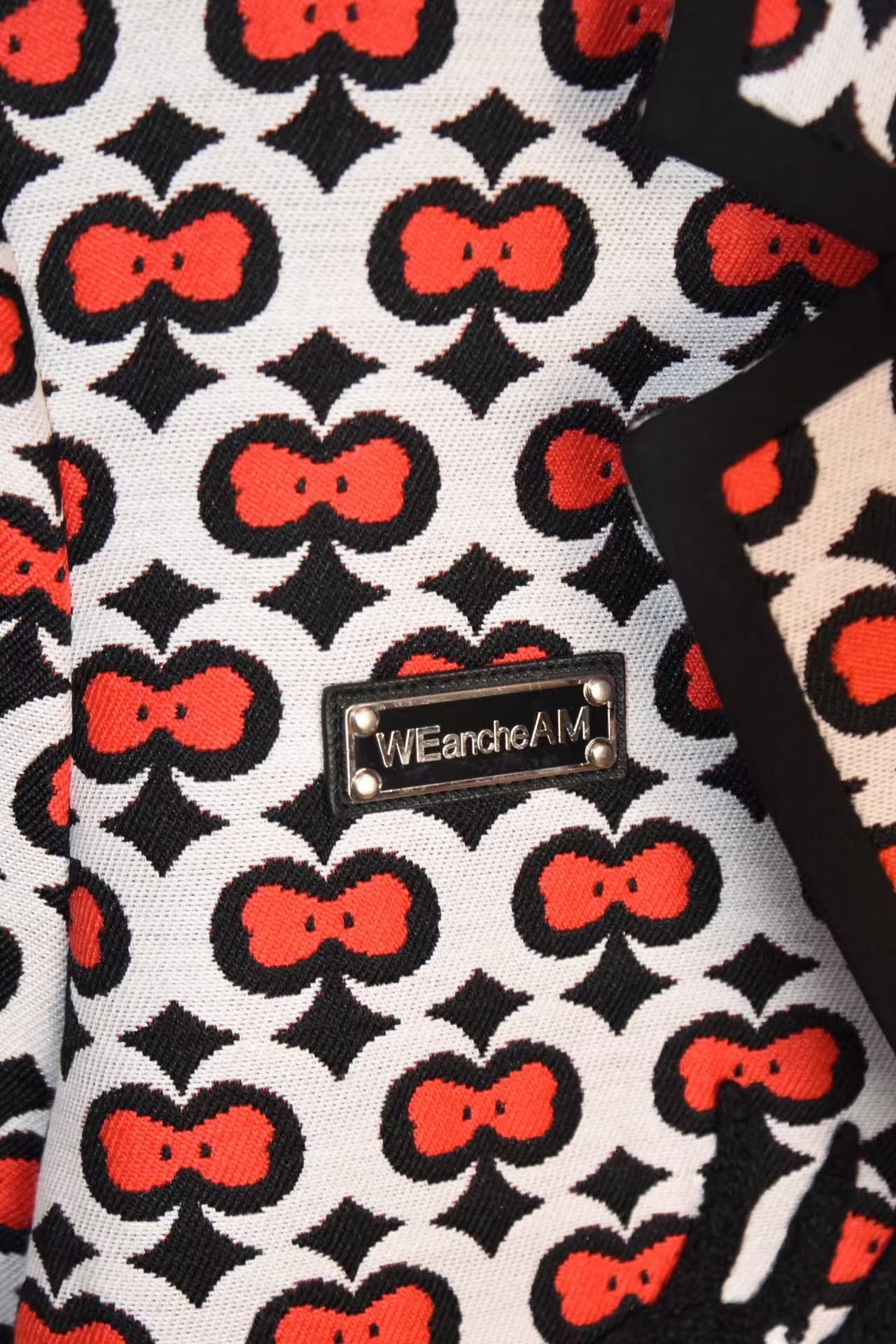 WE ANCHE AM “Build The Moon” Cartoon Eyes Embroidered Blazer – Graphic Pop Art Statement Jacket