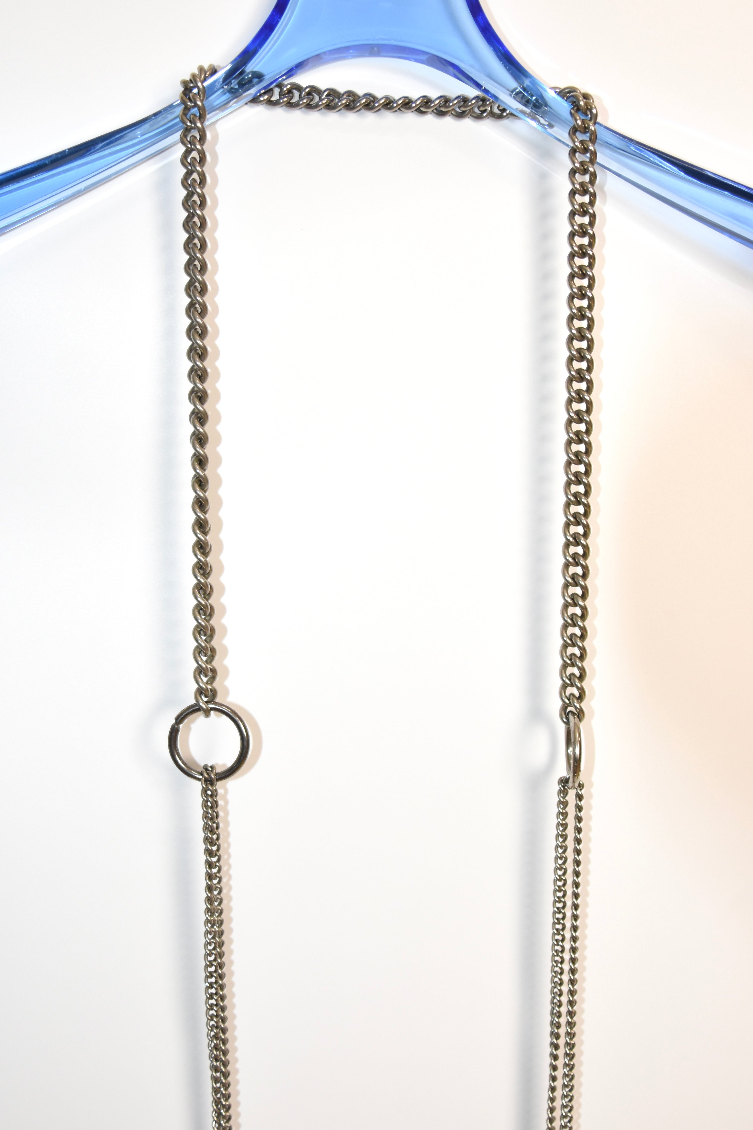 Comme des Garçons Black Leather Chain Buckle Shoulder Bag