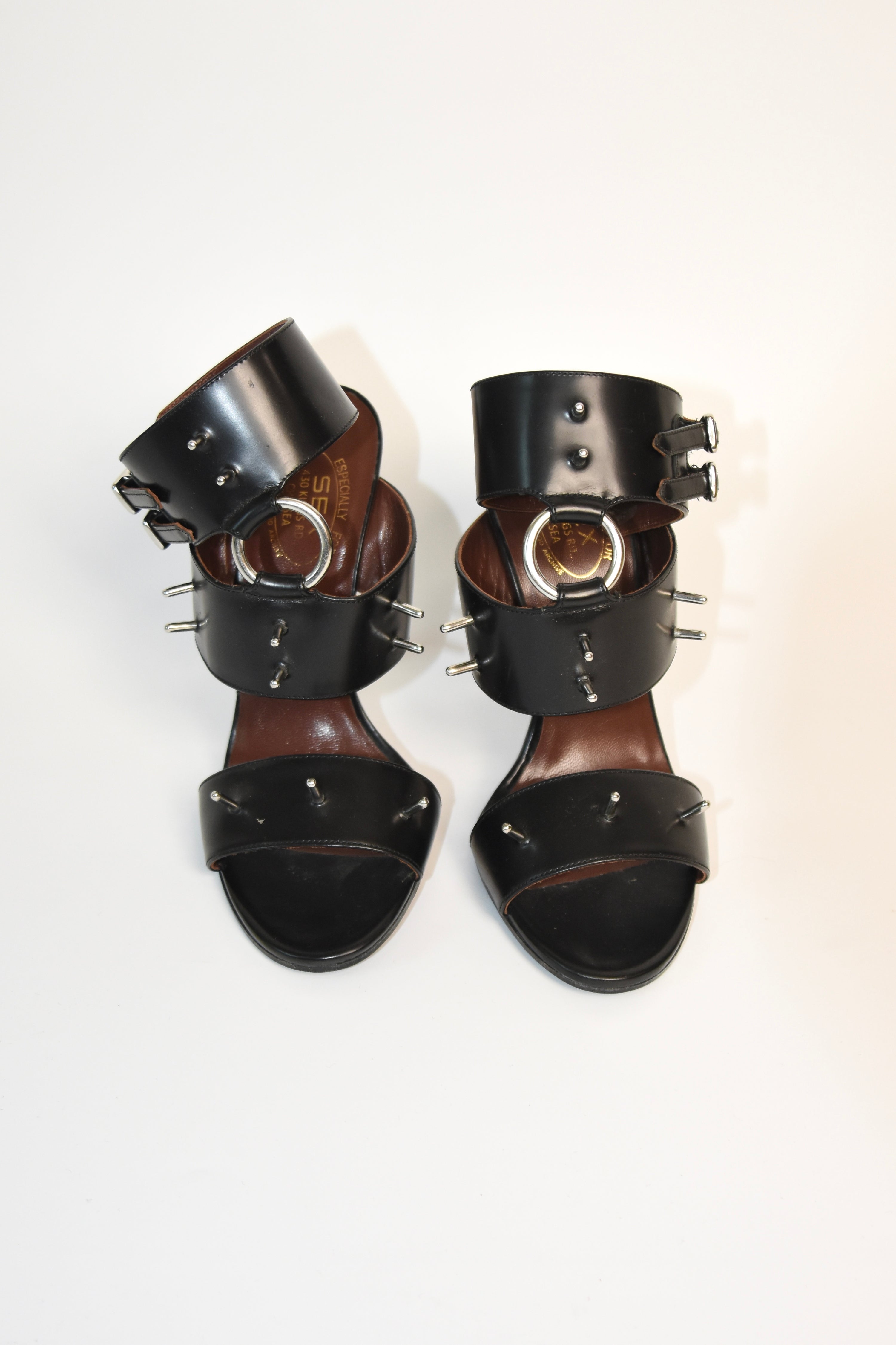 Vivienne Westwood “SEX” Archive Leather Spike Sandals (Chelsea Fetish in Sculptural Elegance)