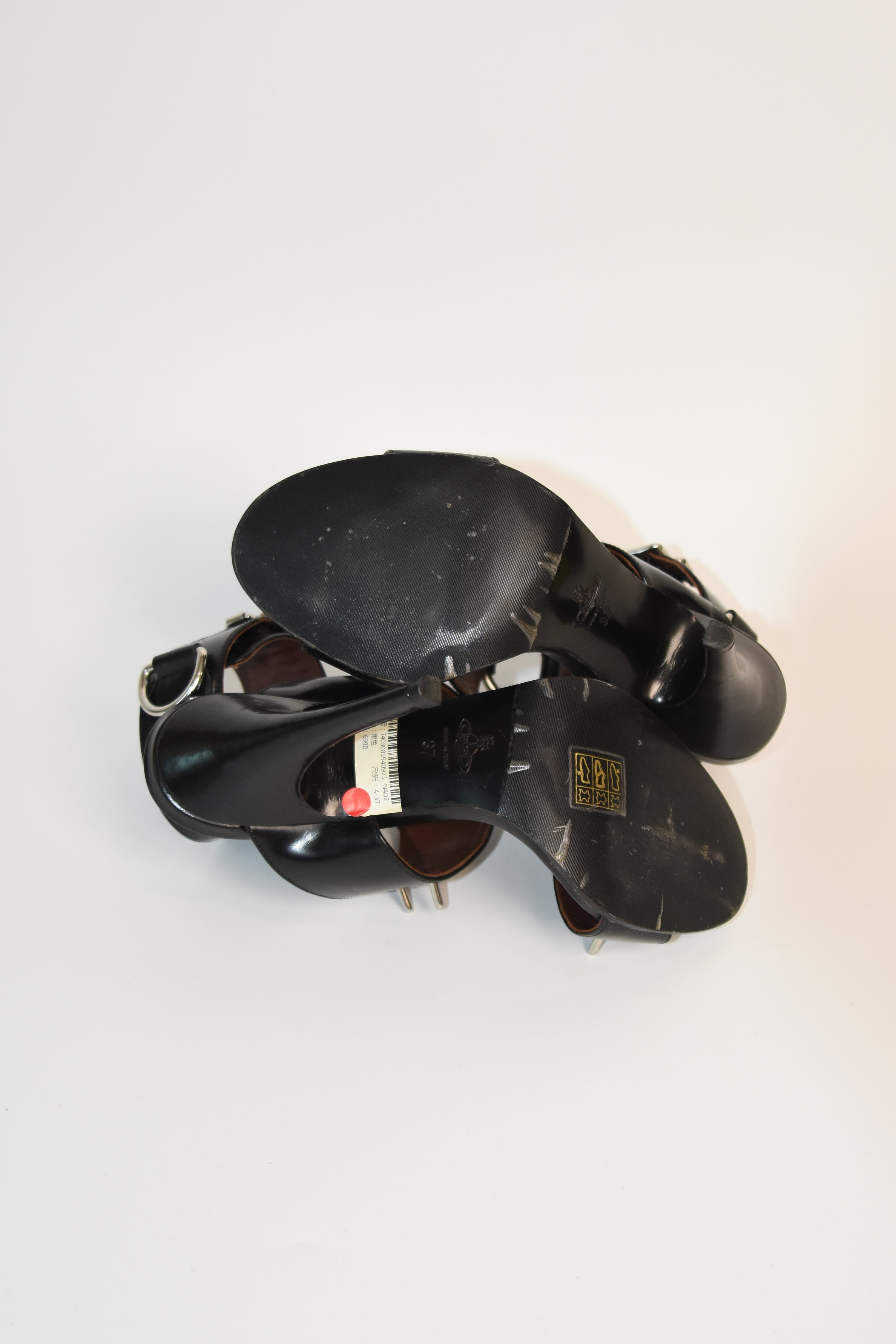 Vivienne Westwood “SEX” Archive Leather Spike Sandals (Chelsea Fetish in Sculptural Elegance)