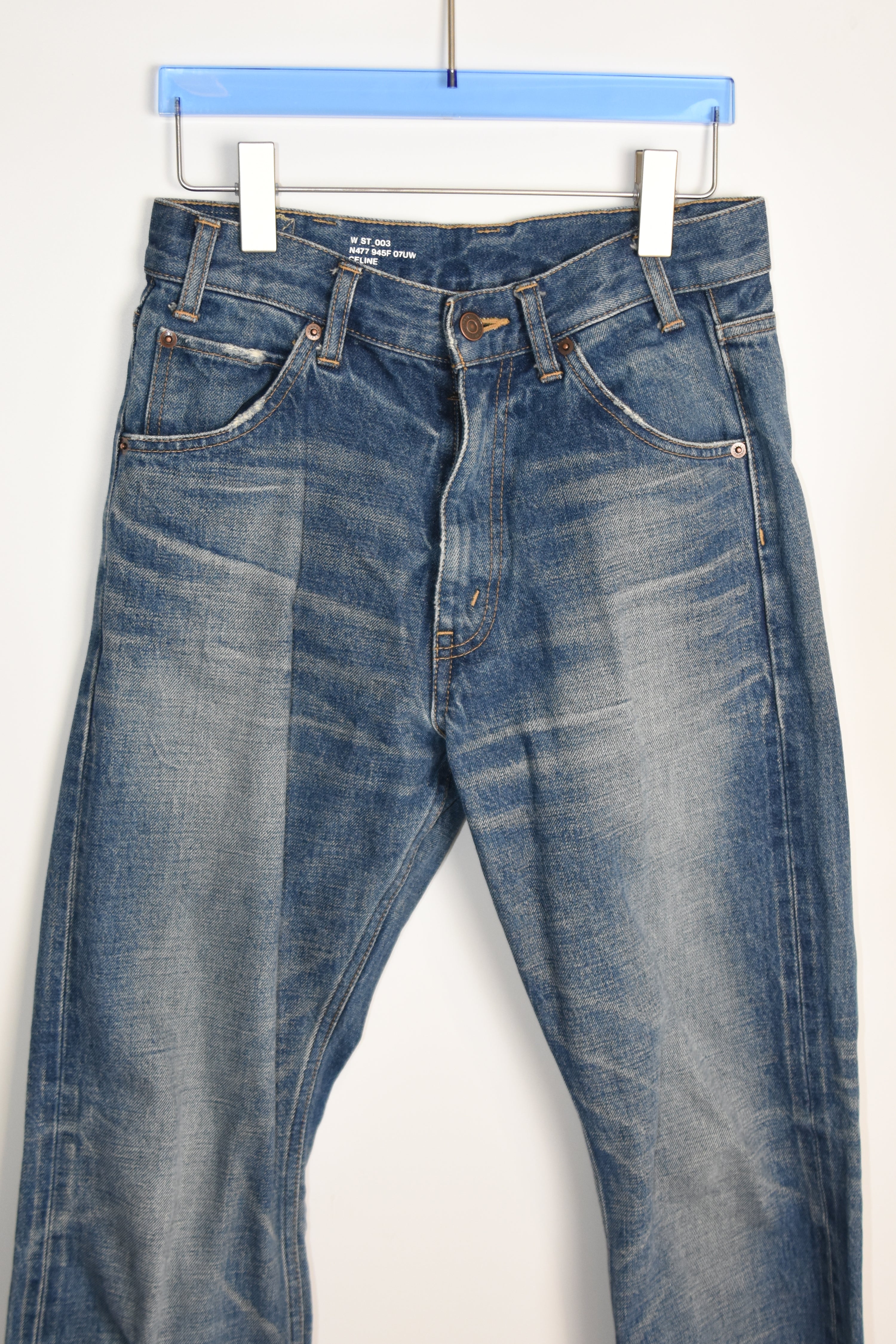 CELINE Homme by Hedi Slimane “W ST 003” Vintage Wash Straight Denim – Men’s Size 29 (Archive)
