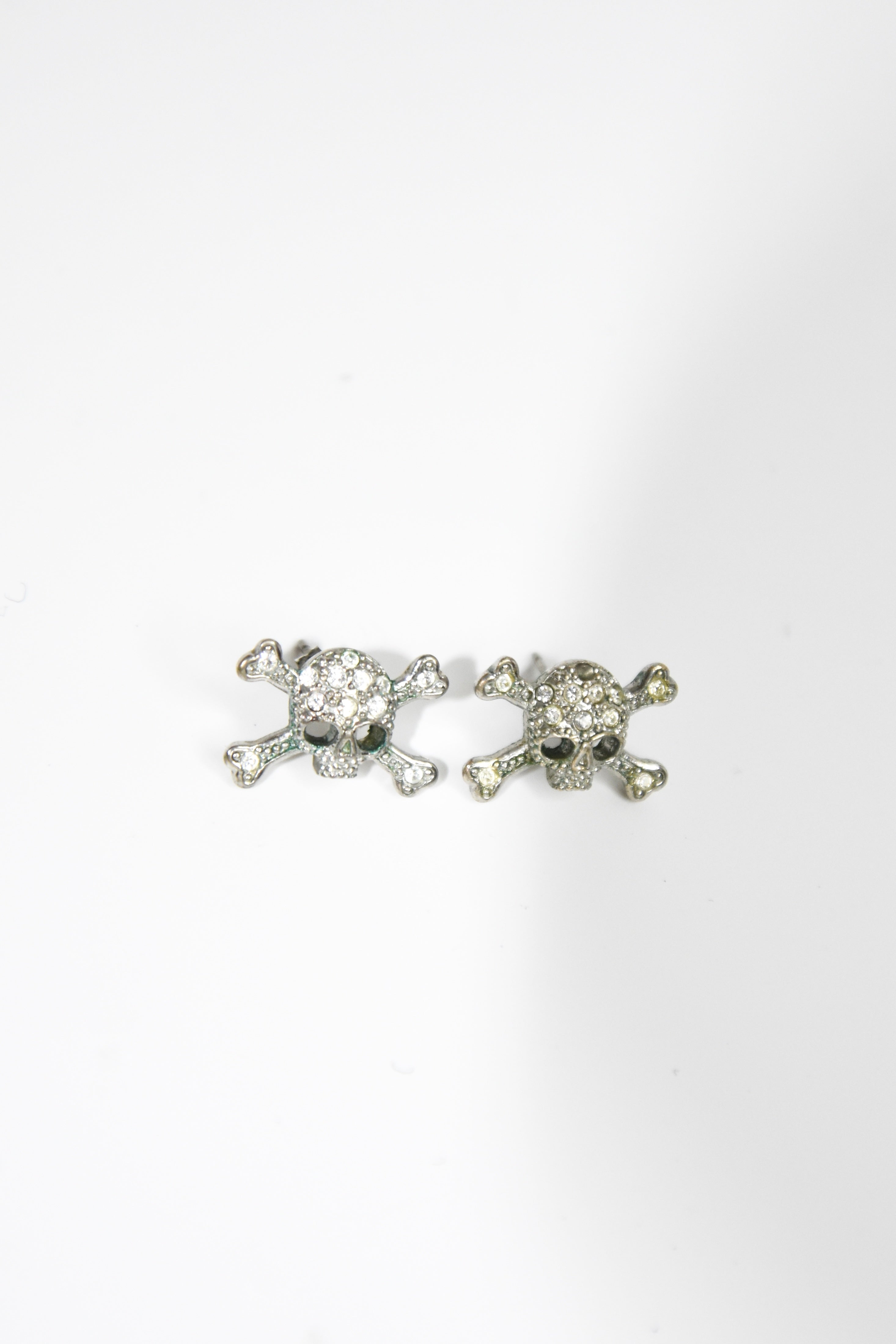 Vivienne Westwood Crystal Skull Stud Earrings – Vintage Punk Icon Mini Studs
