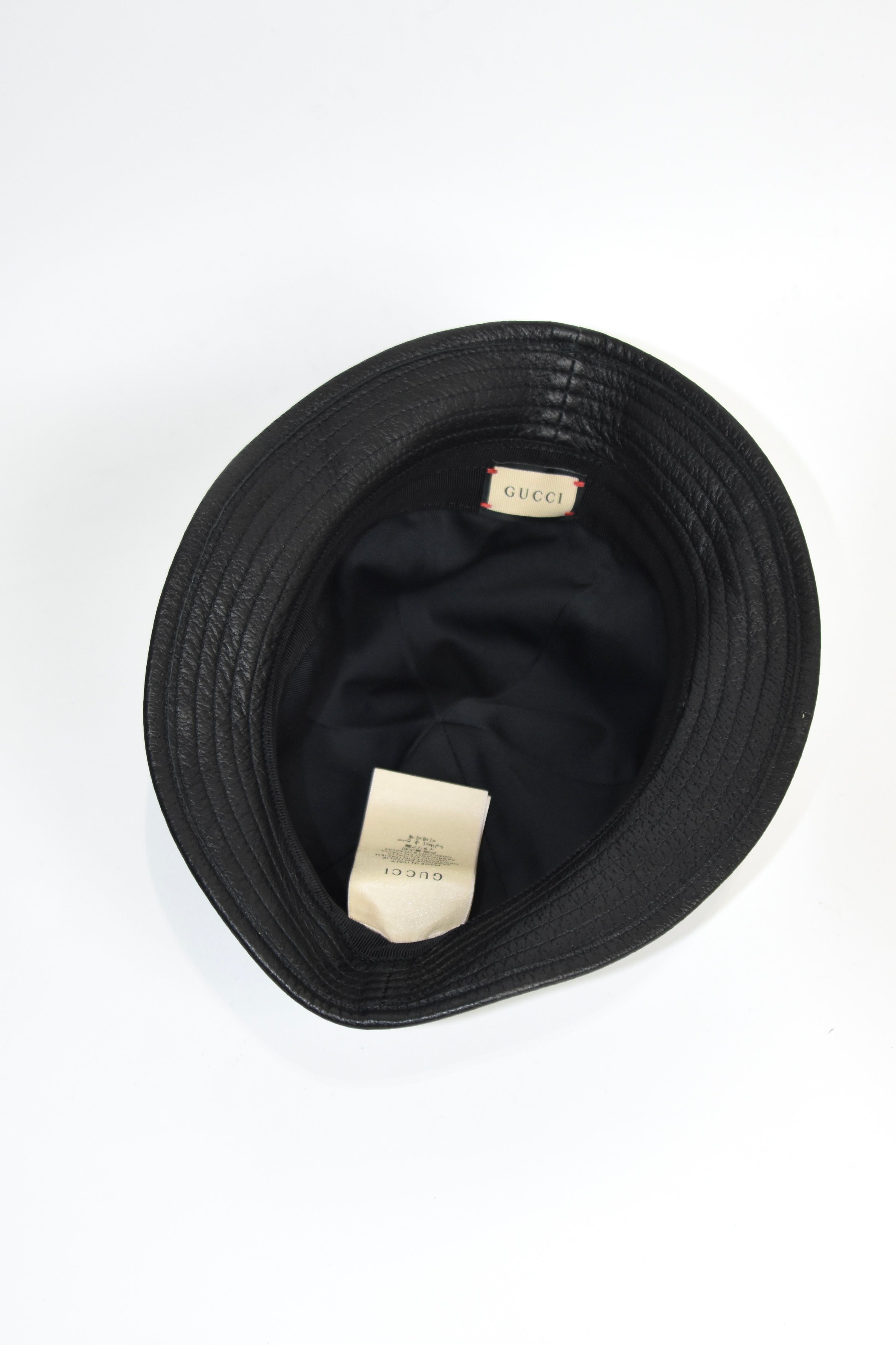 Gucci Horsebit Black Leather Hat