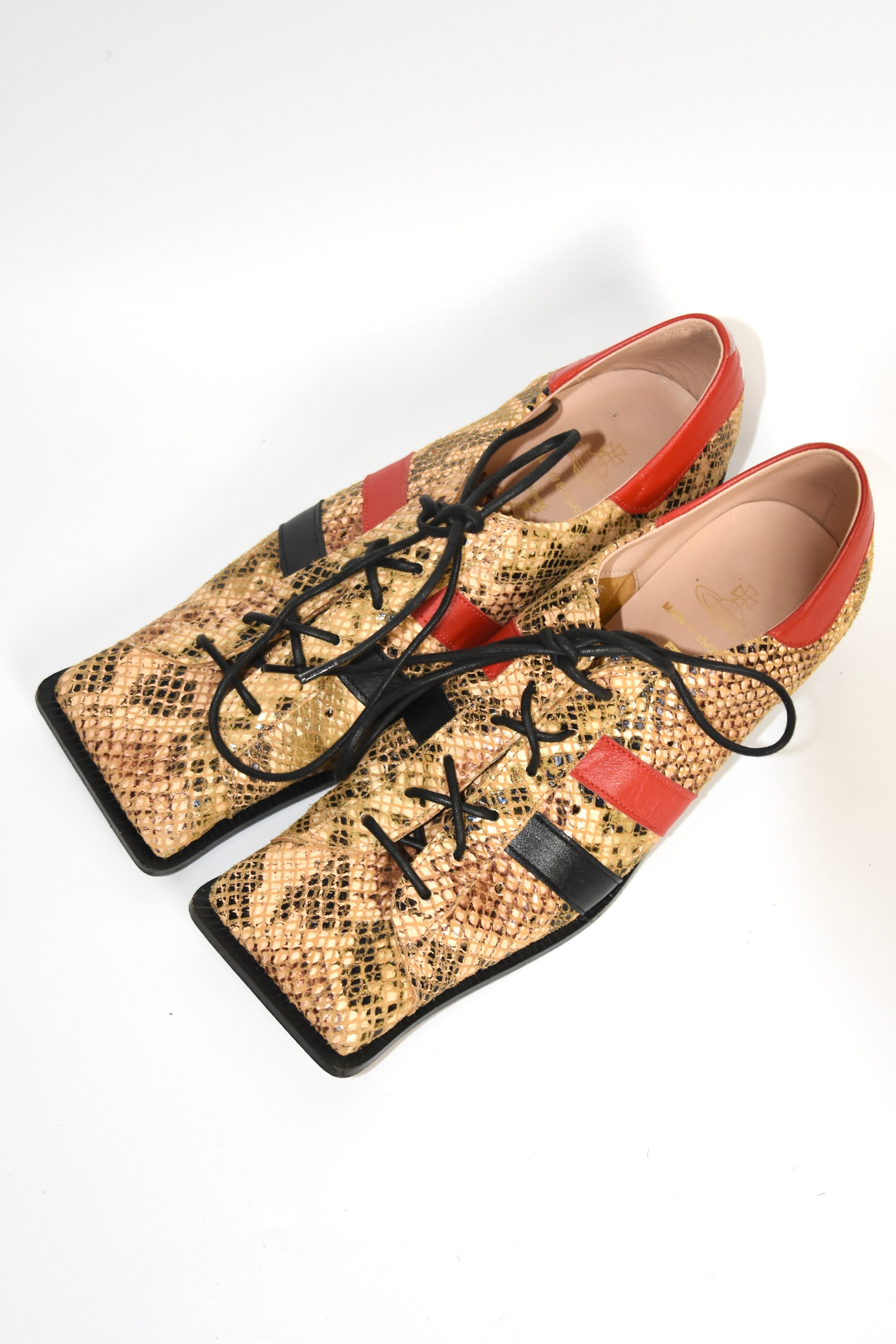 Vivienne Westwood Python Square-Toe Derby Shoes