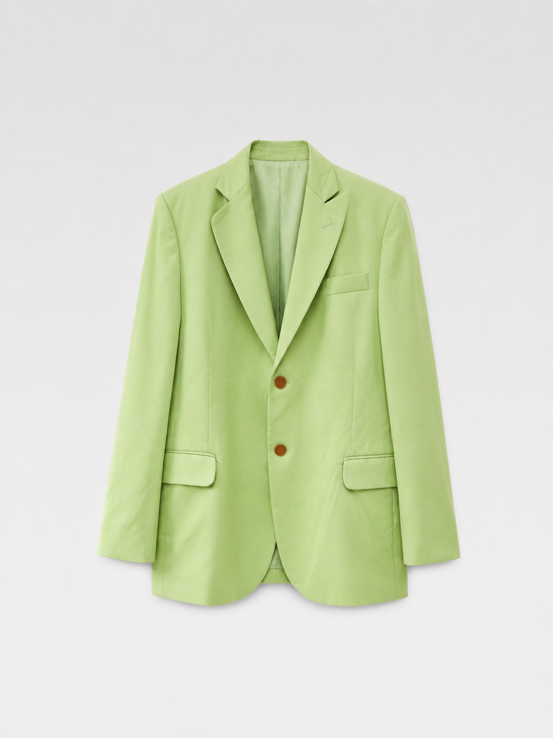 Acne Studios Lime Green Tailored Blazer – Portugal Made Structured Suit Jacket