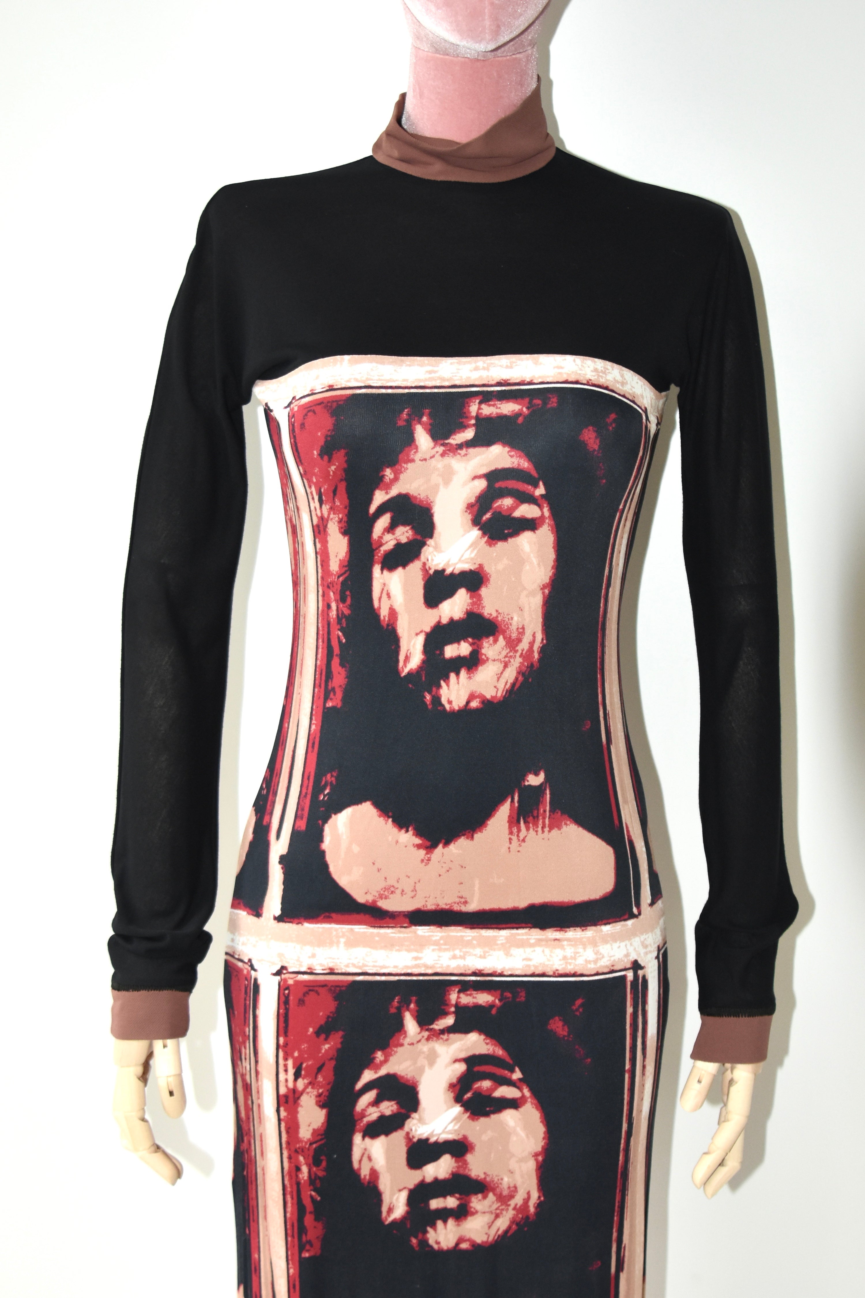 Jean Paul Gaultier FEMME Portrait Mesh Dress