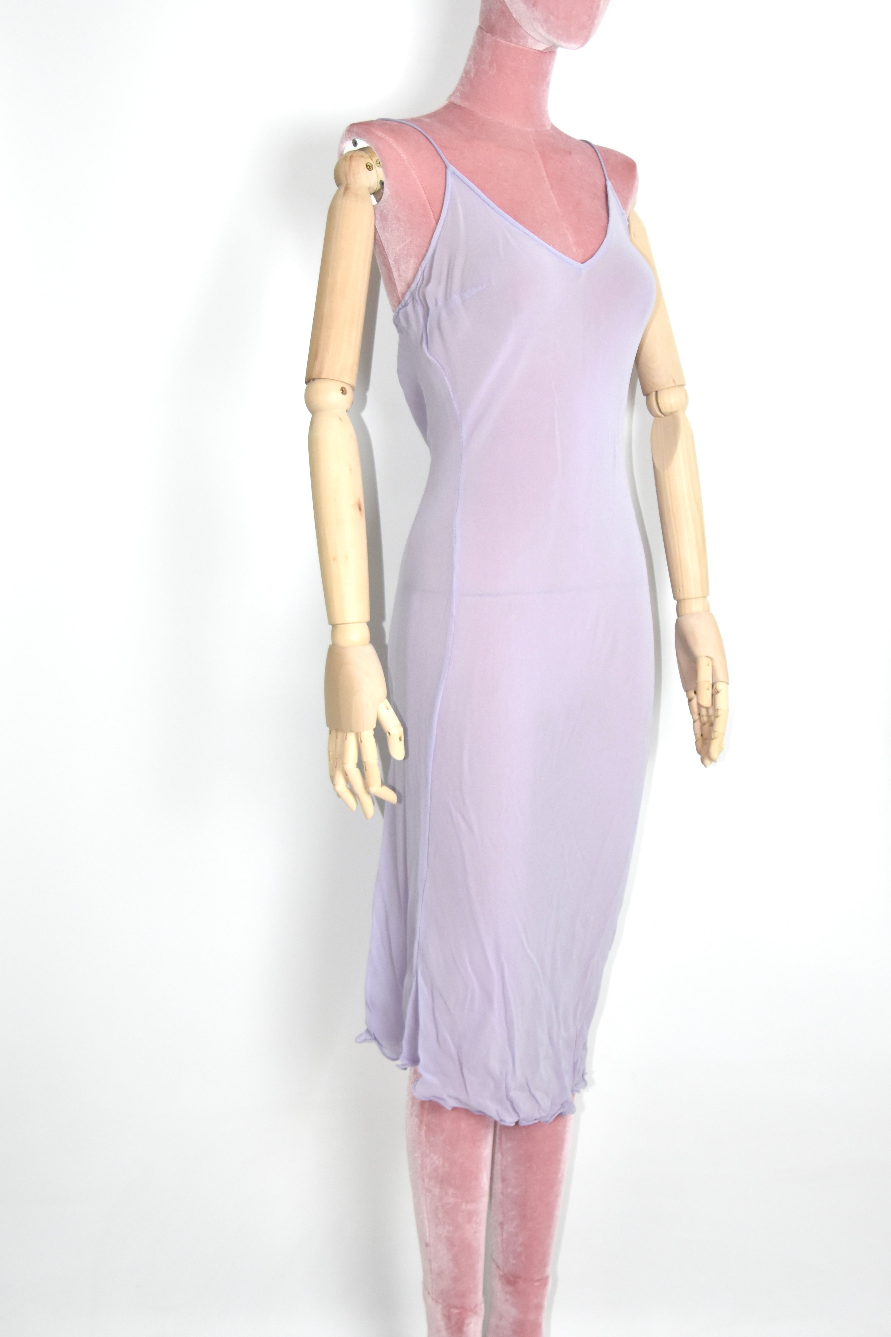 Blumarine F/W 1997 Rose-Print Layered Hooded Slip Dress