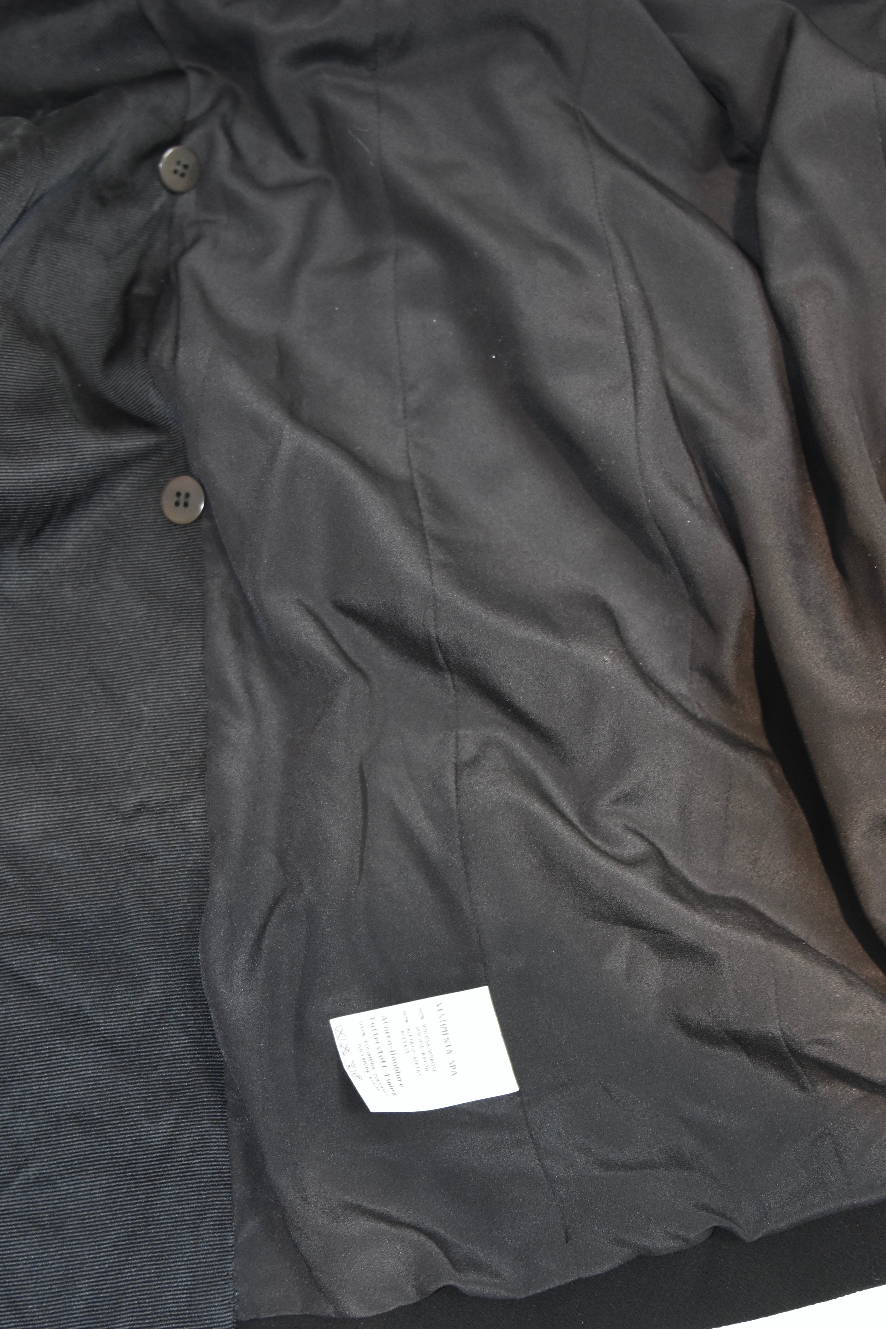 Giorgio Armani Double-Breasted Tailored Blazer Dress – Black Minimalist Power Suit Archive Piece