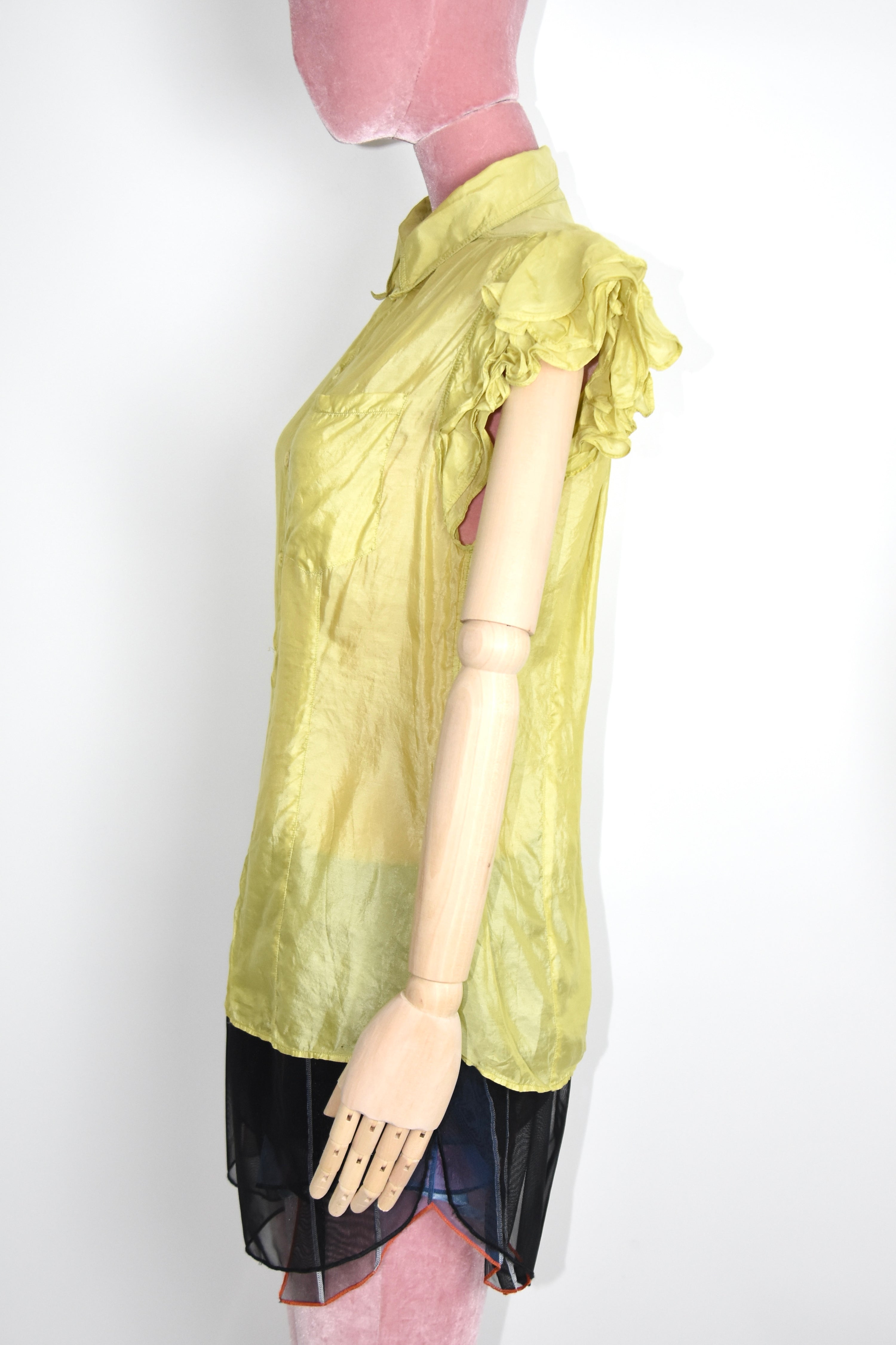 Jean Paul Gaultier Sheer Ruffle Shirt