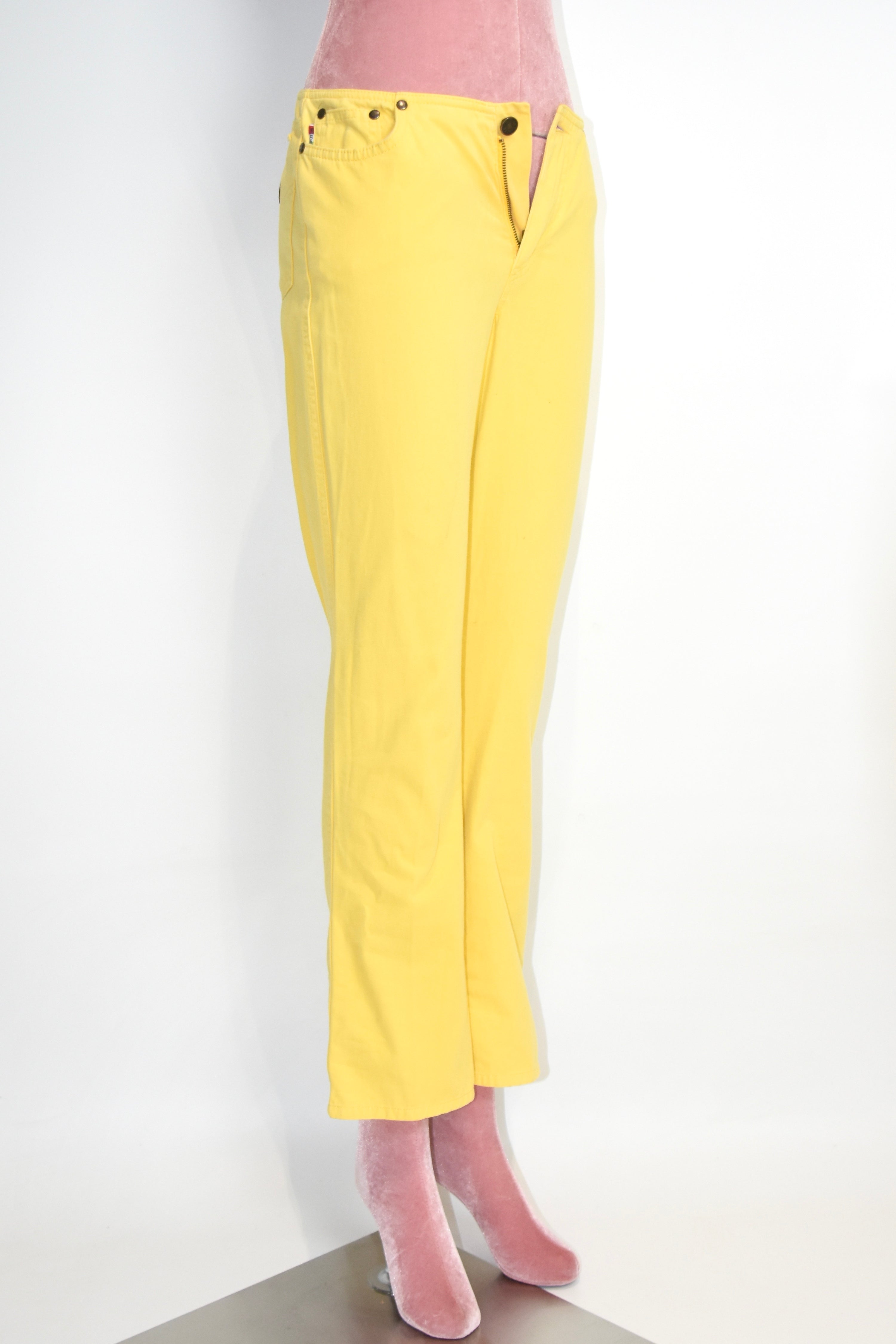 Moschino Jeans Yellow Peace Denim Pants