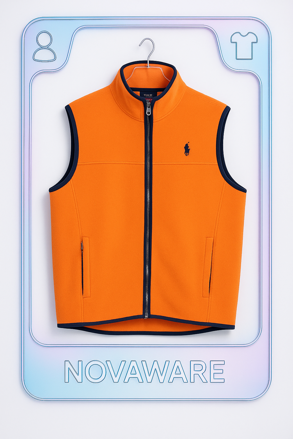Ralph Lauren Orange Fleece Zip Vest – Classic Outdoor Layer