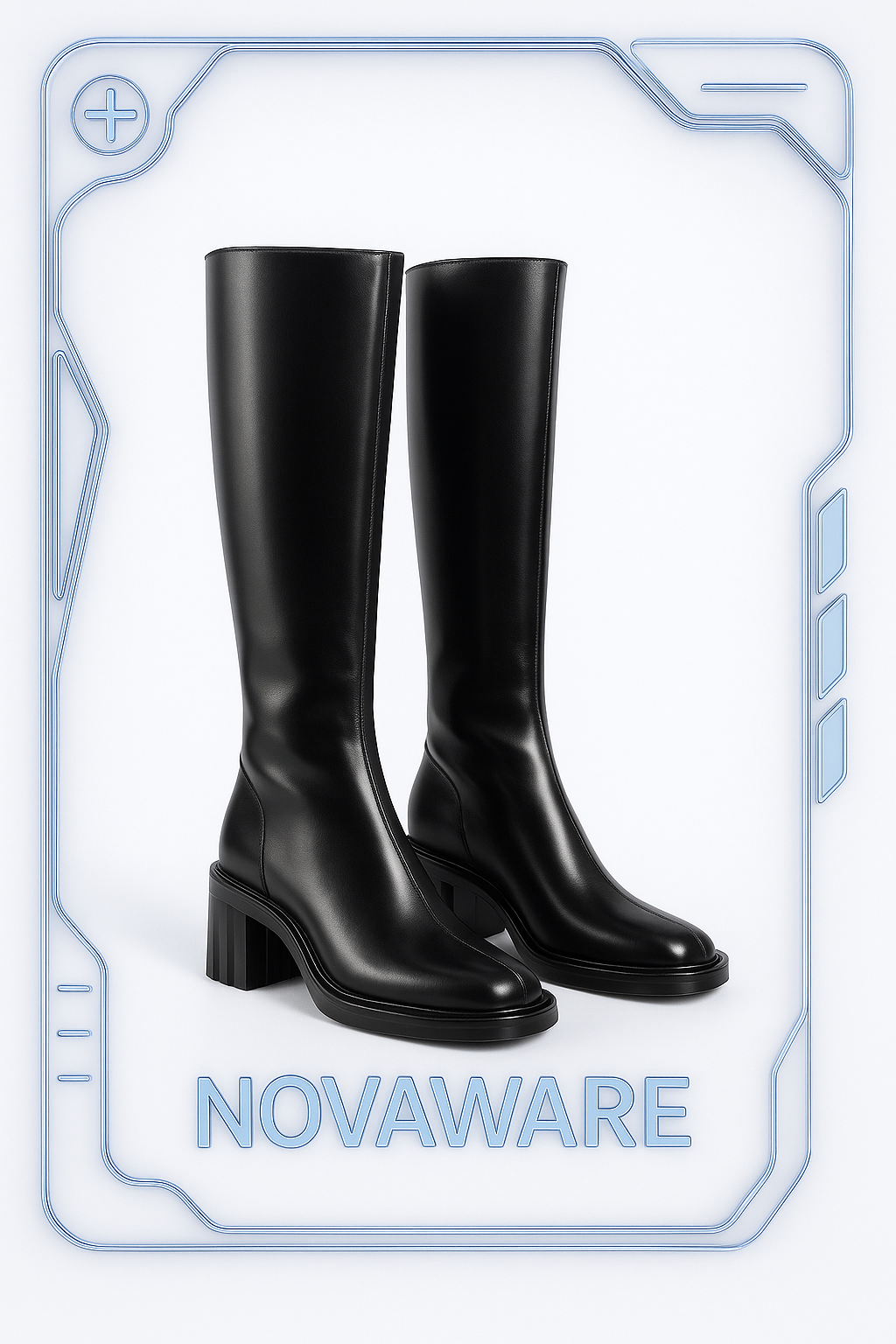 Simone Rocha S/S 2017 Gloss-Black Sculpted-Heel Boots