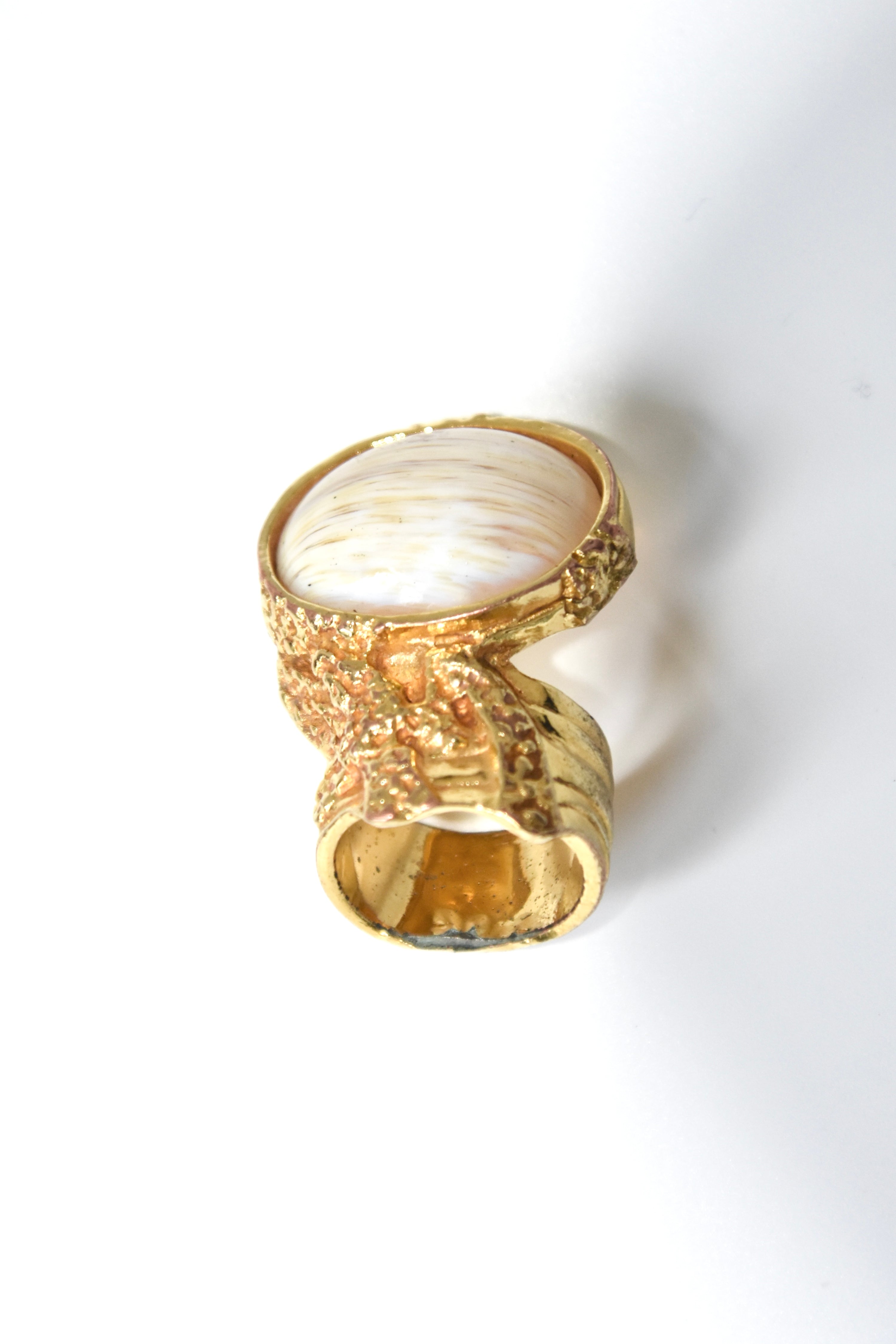 Saint Laurent Vintage Sculpted Gold Ring