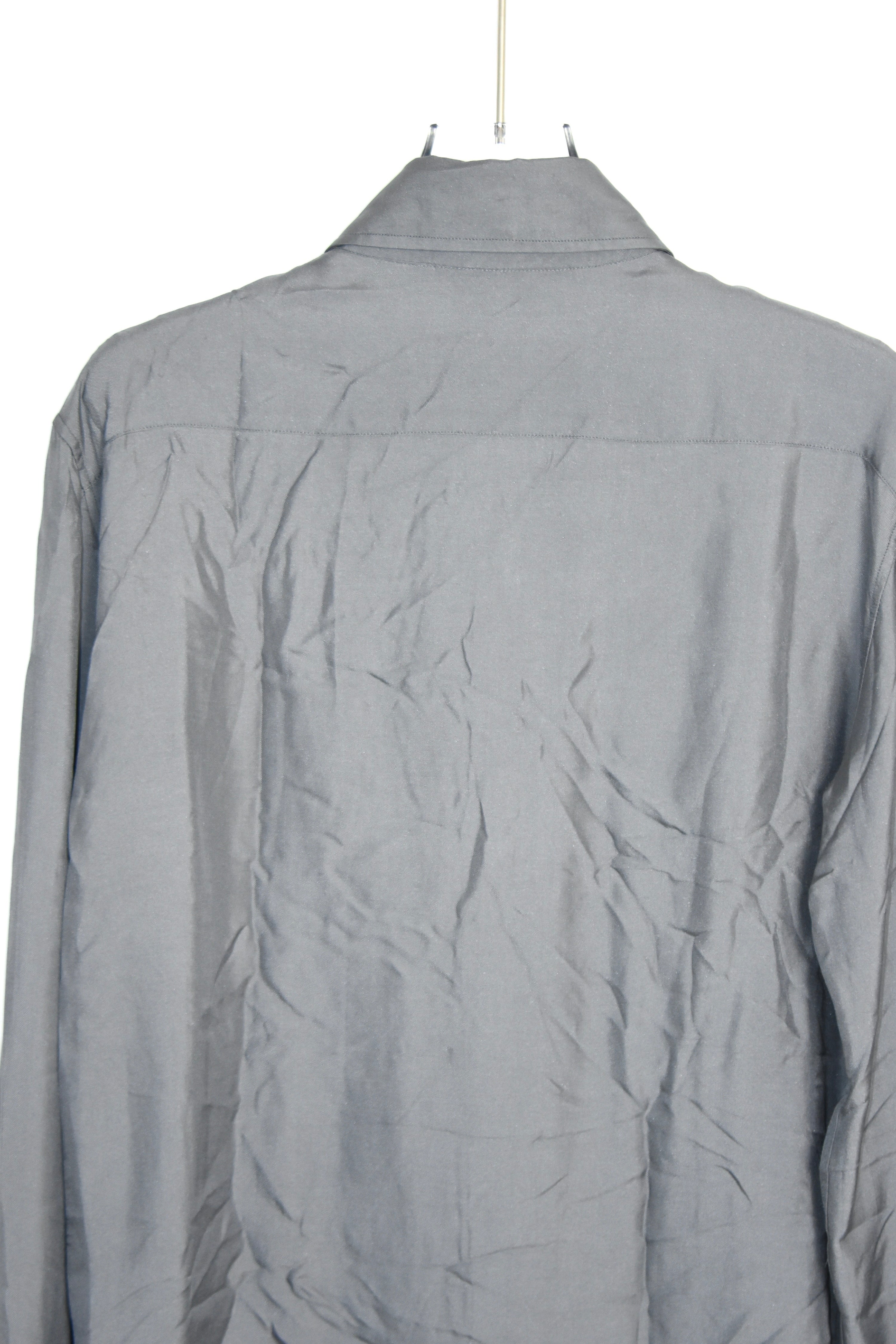 Gucci by Tom Ford 1990s–Early 2000s Grey Silk Tailored Shirt – Archive Minimalist Runway Era Piece