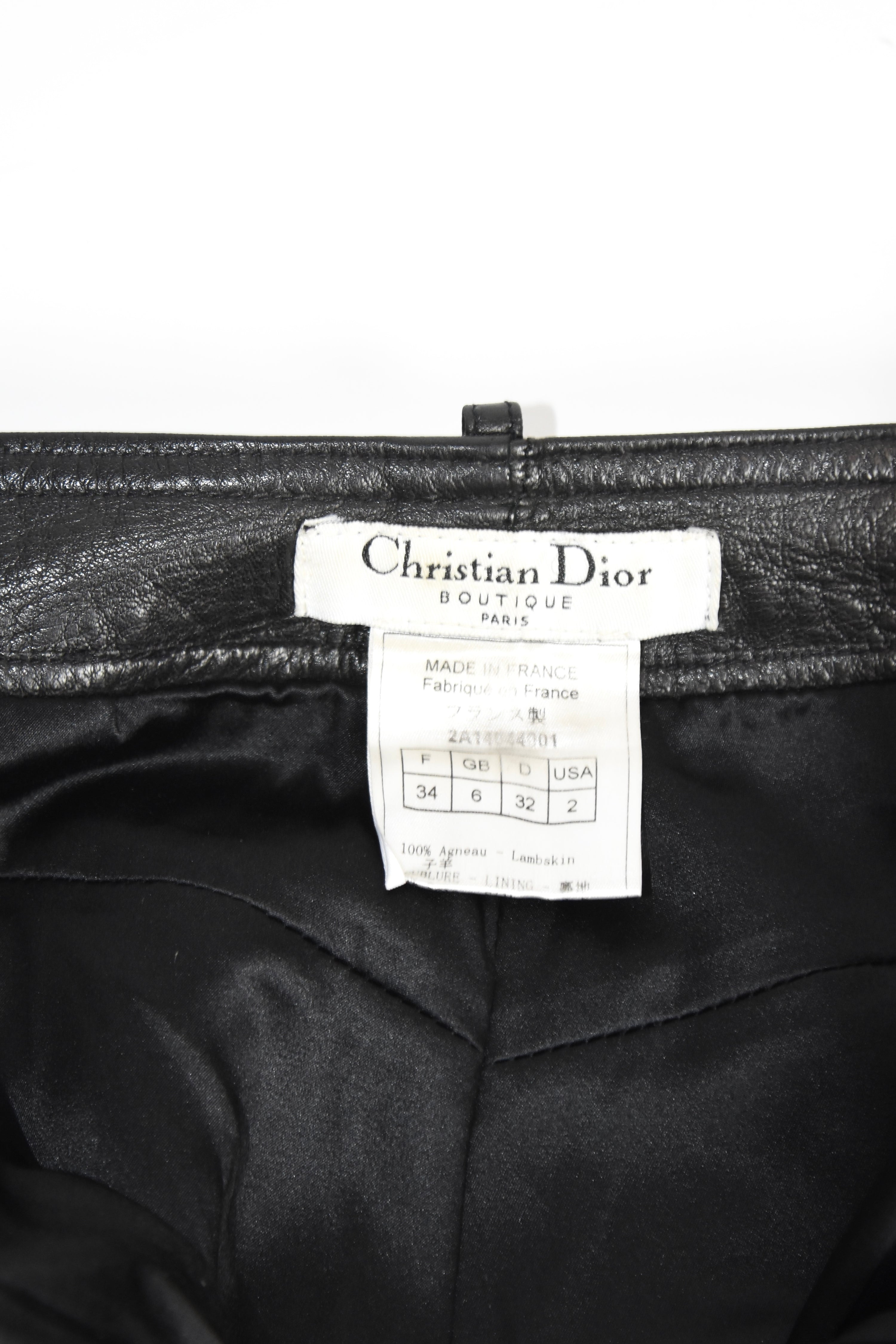 Christian Dior F/W 2003 “Hardcore Romance” Bondage Leather Pants