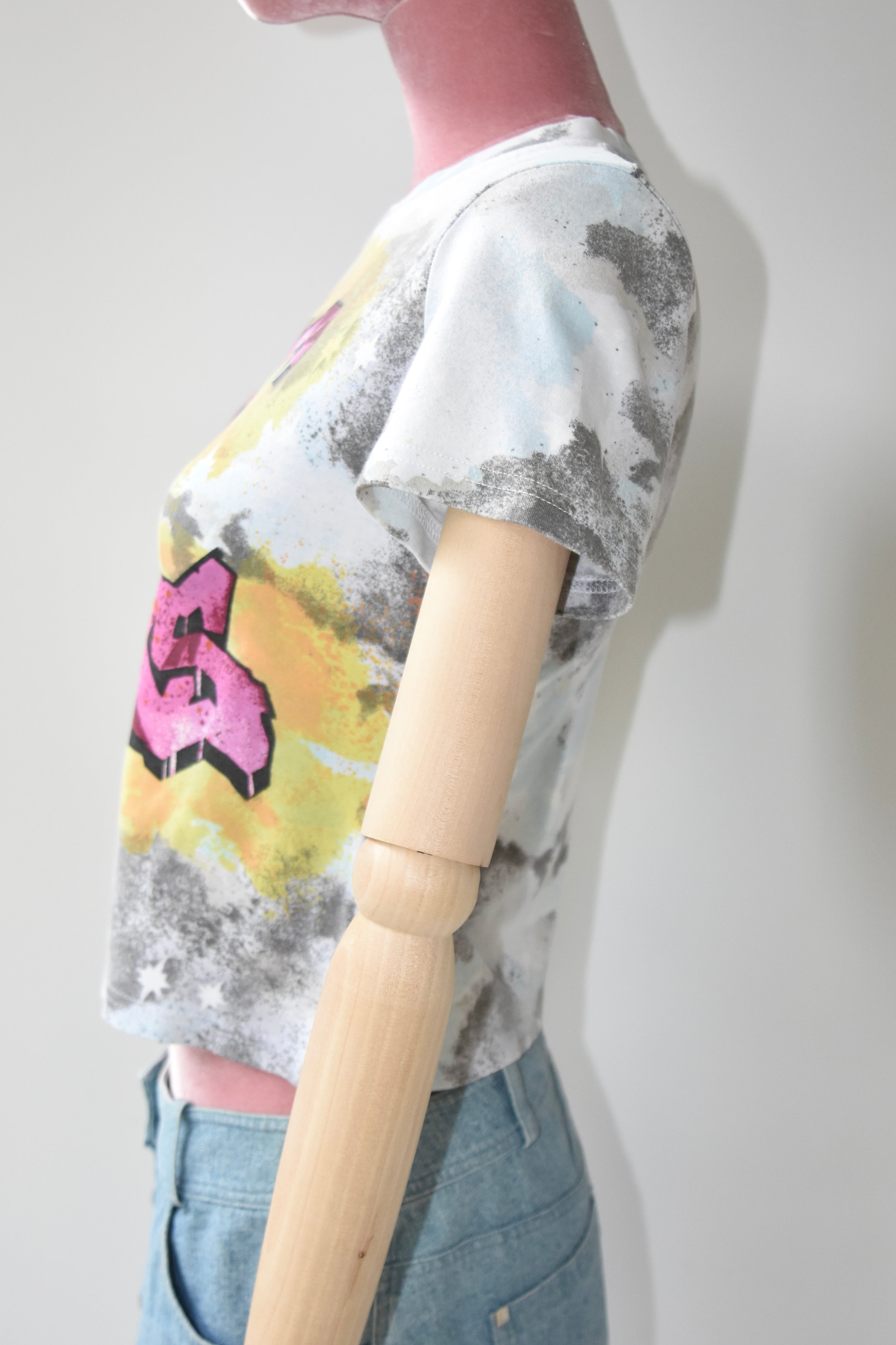 Christian Dior by John Galliano “Dior KISS” Graffiti Baby Tee (Rare Y2K Street Art Archive)