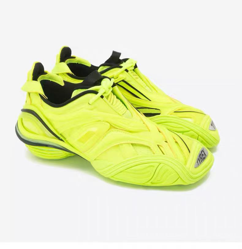 Balenciaga Tyrex Neon Yellow Technical Sneakers – Futuristic Performance Design