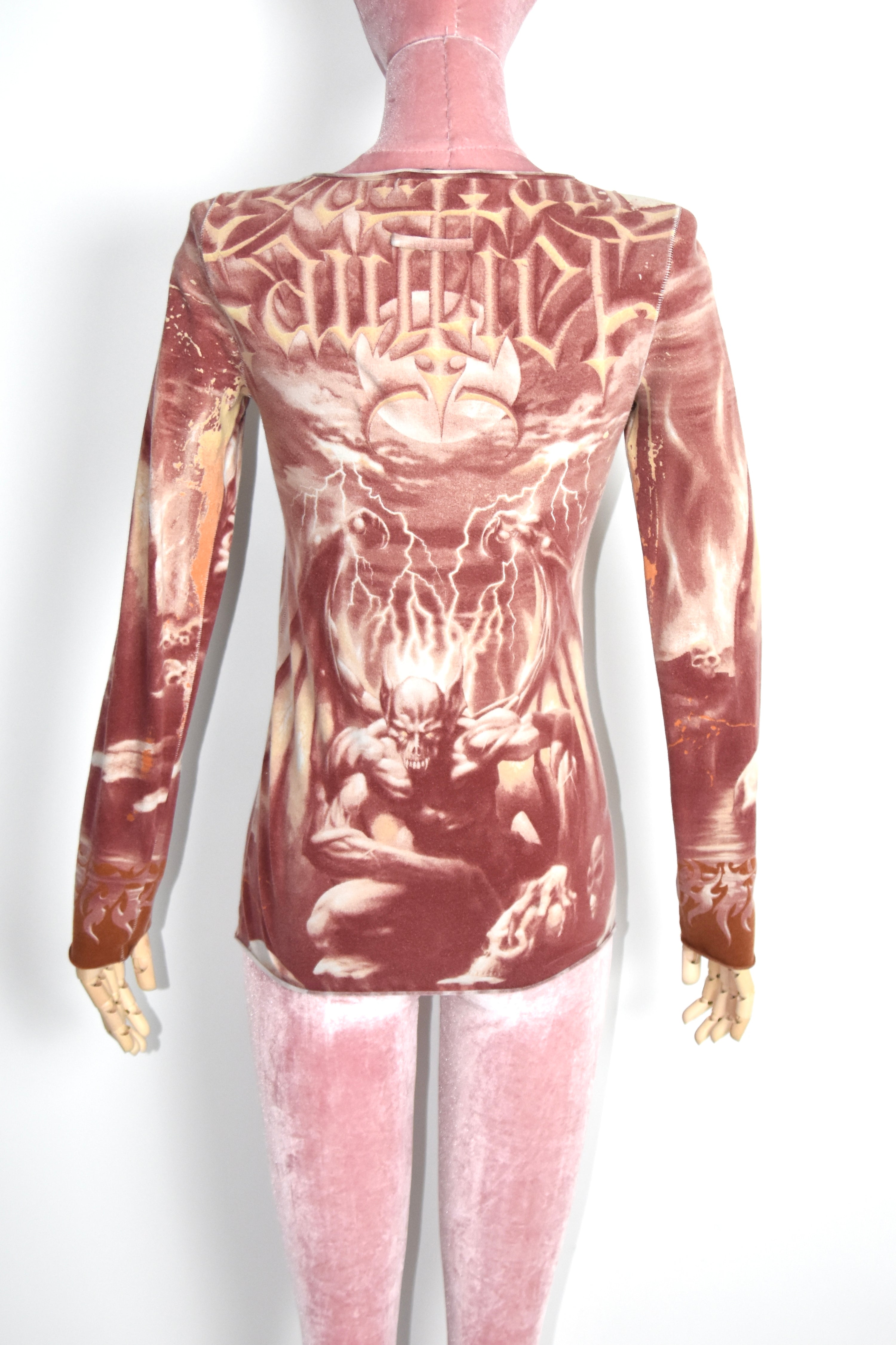 Jean Paul Gaultier Satanic Inferno Mesh Top