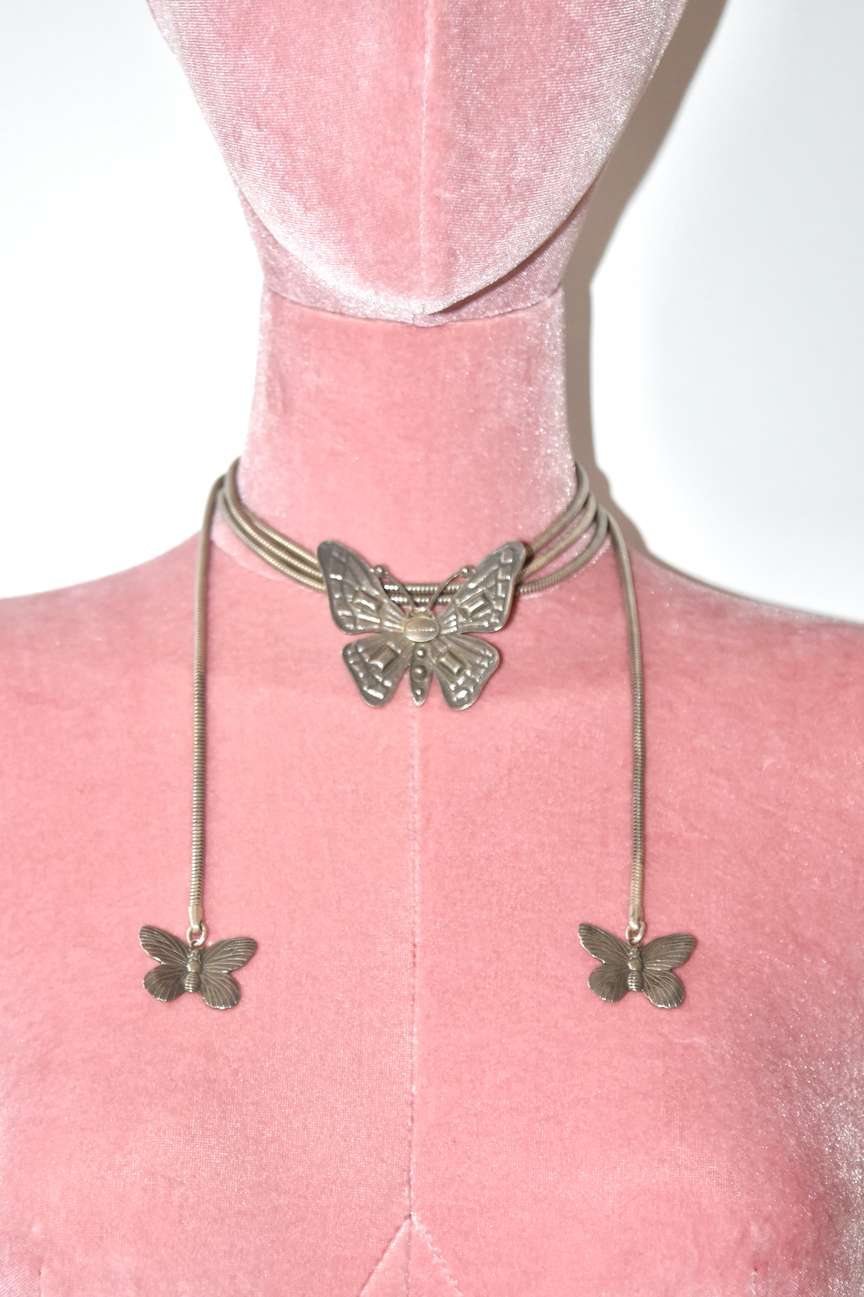 Jean Paul Gaultier Triple-Wrap Butterfly Choker