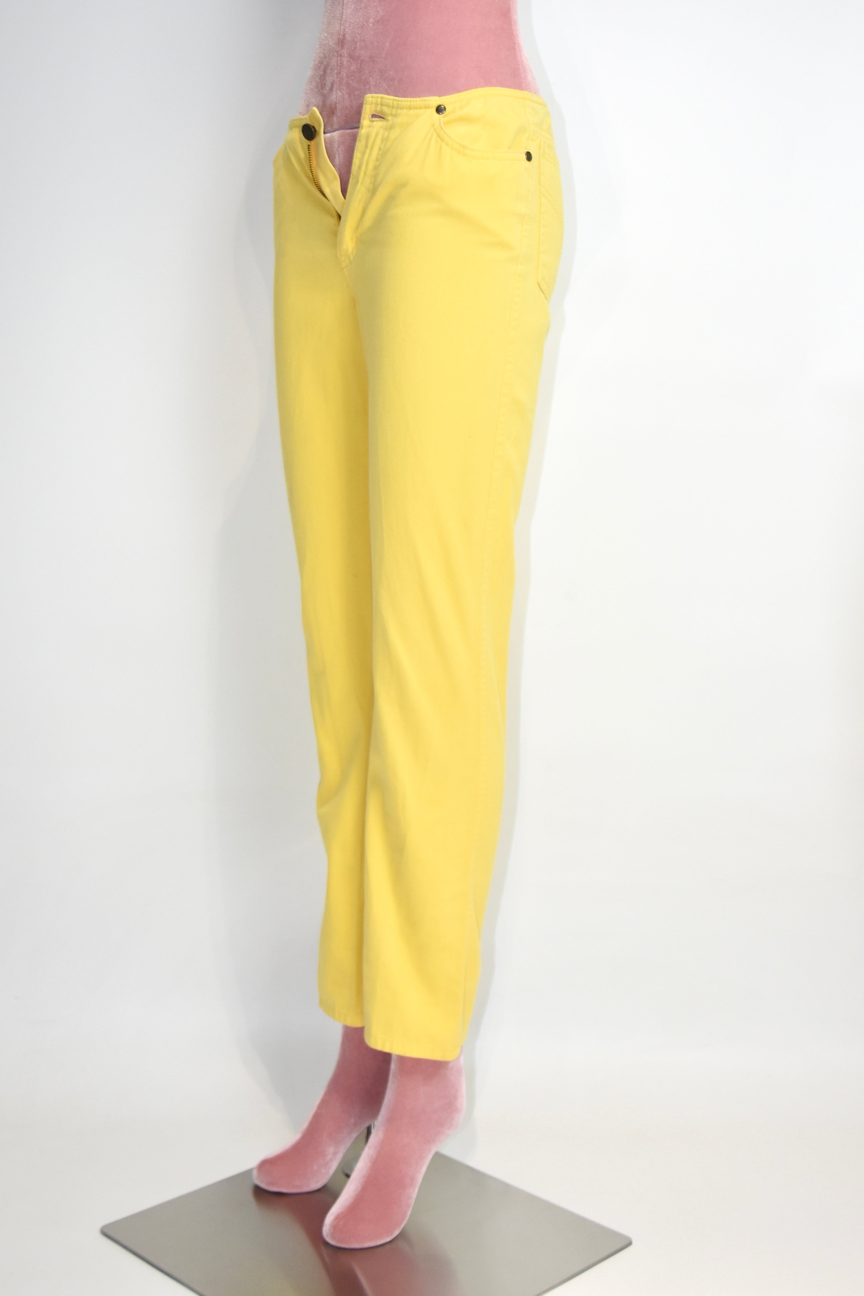 Moschino Jeans Yellow Peace Denim Pants