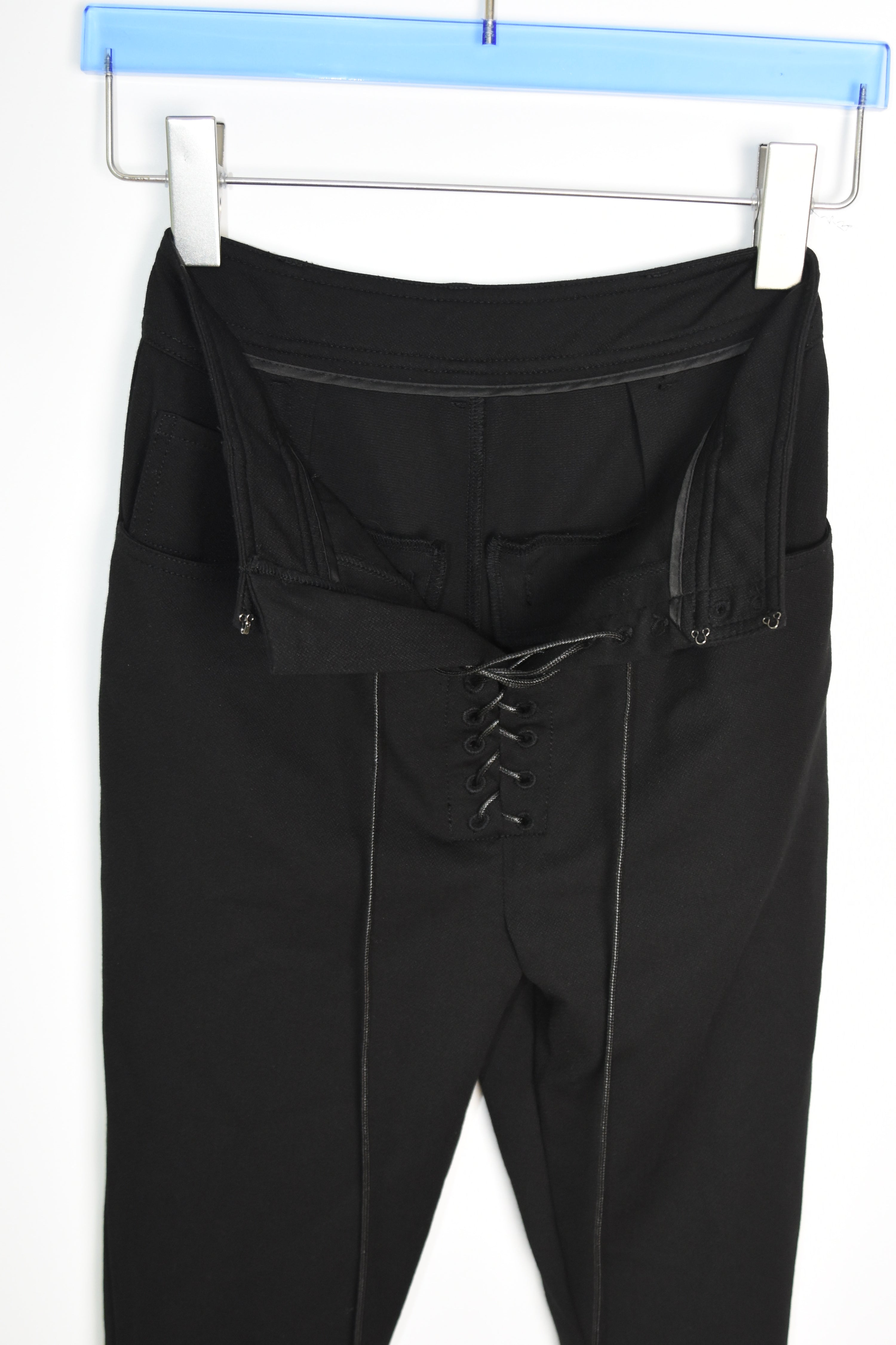 With You Black Lace-Up Flared Pants – Independent Designer Edition