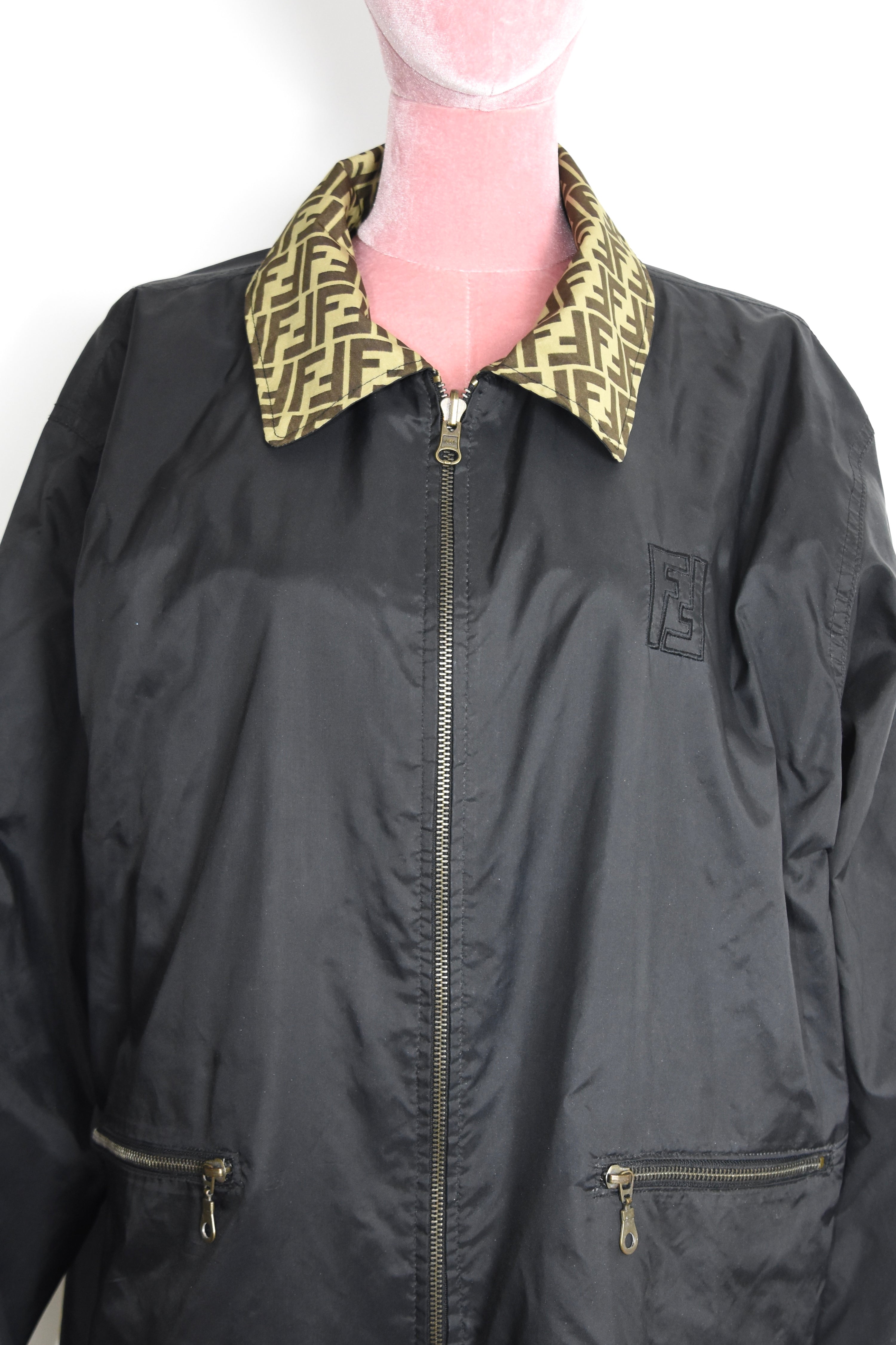 FENDI Reversible Monogram Windbreaker Jacket