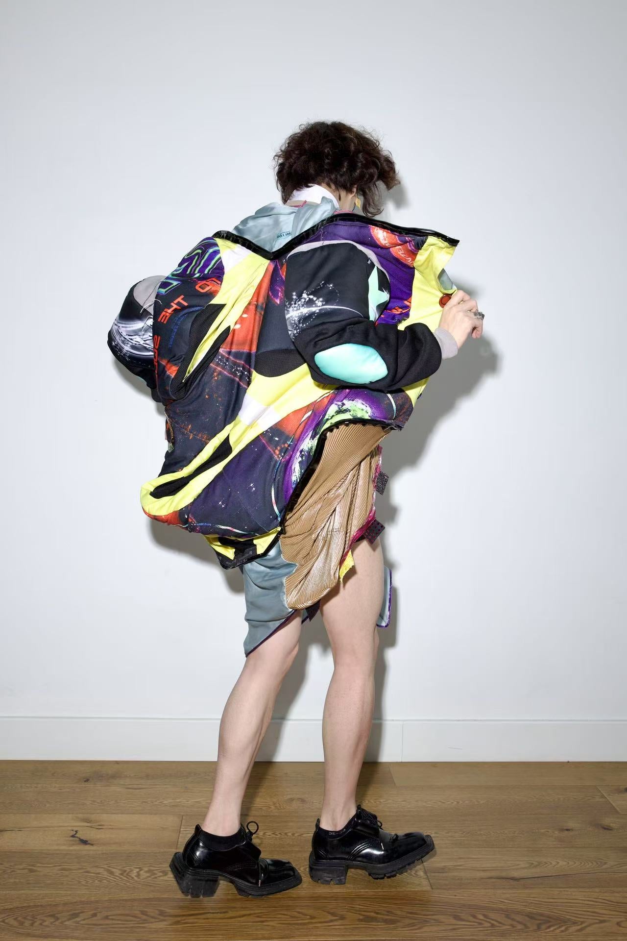 YAONOVA Reconstructed Dual-Layer Jersey Jacket