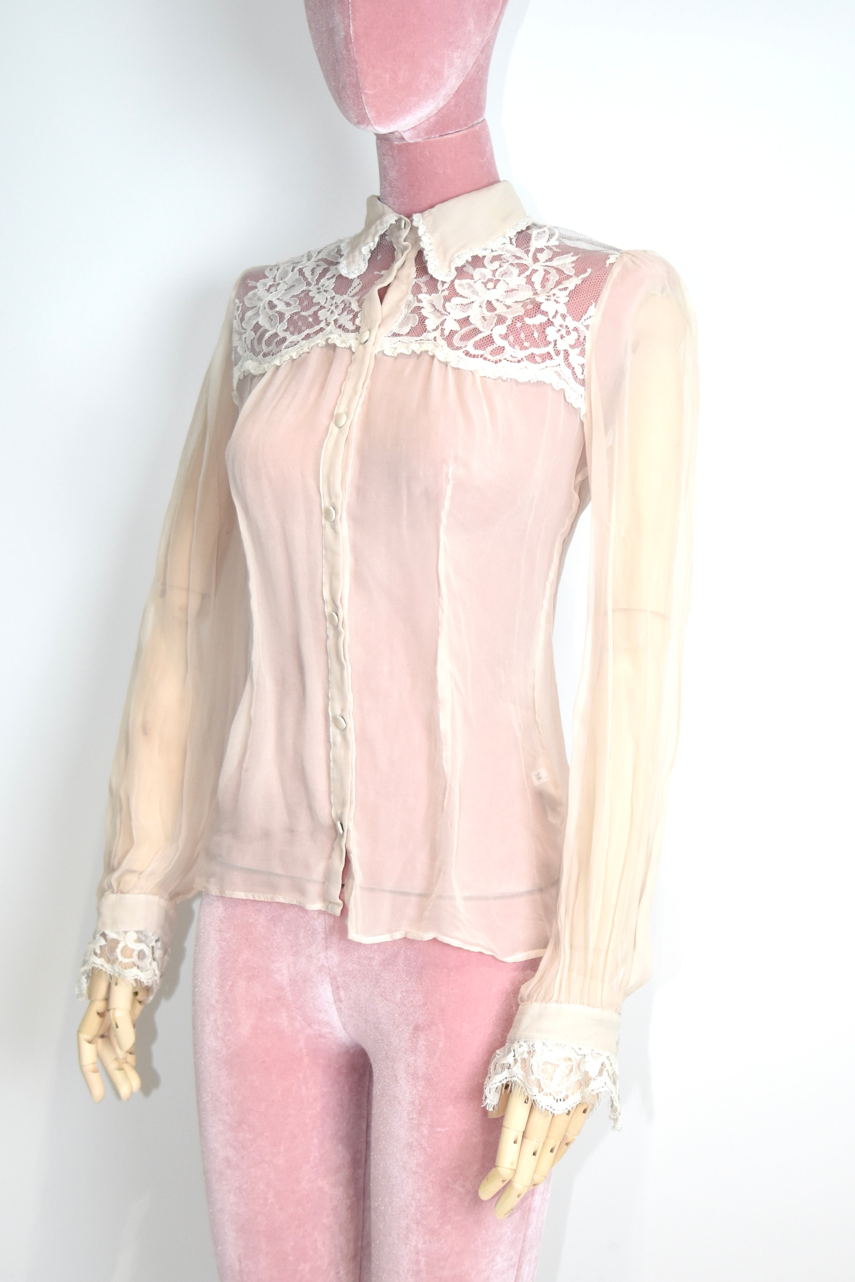 Dolce & Gabbana Lace Sheer Shirt