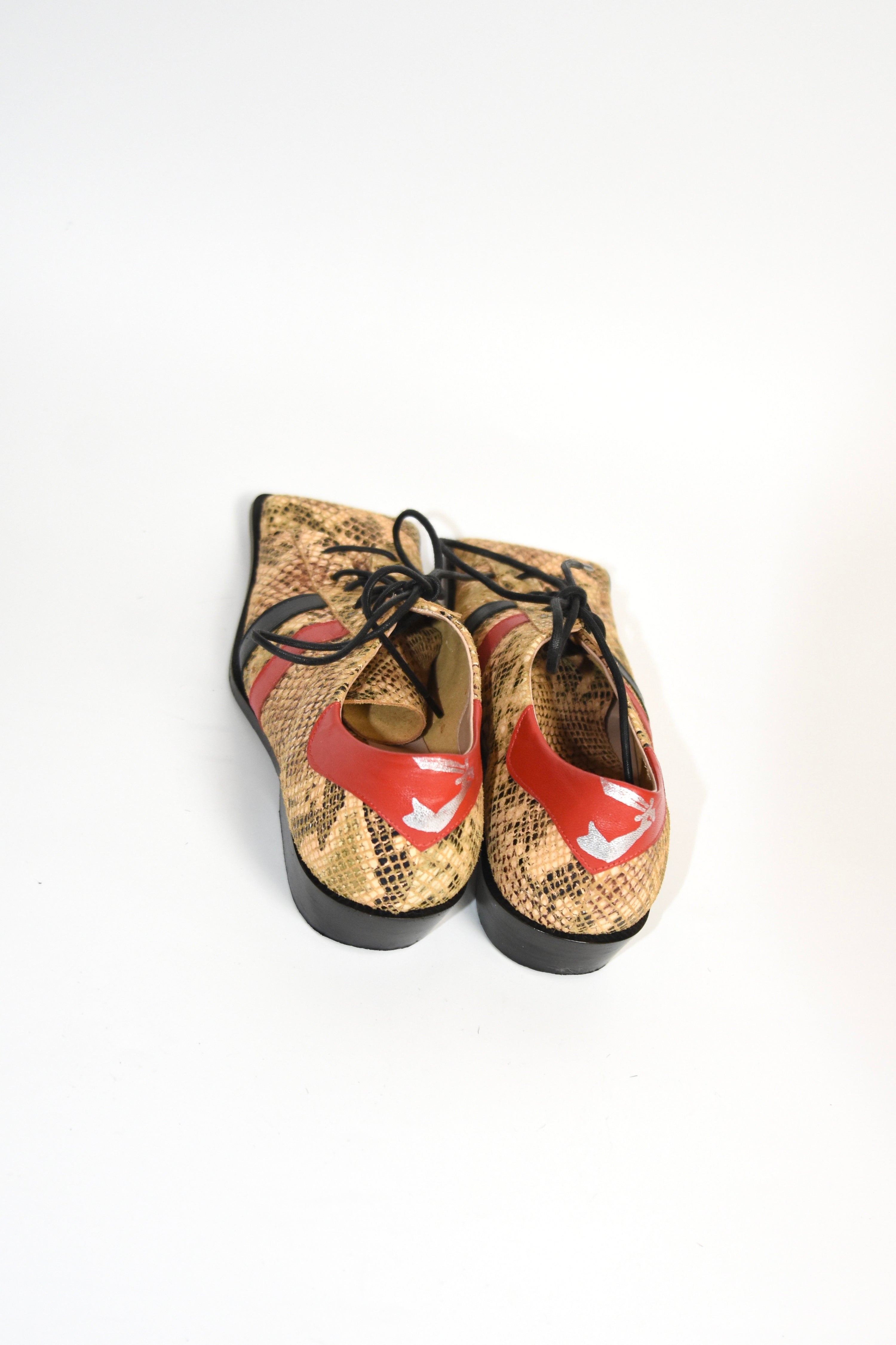 Vivienne Westwood Python Square-Toe Derby Shoes