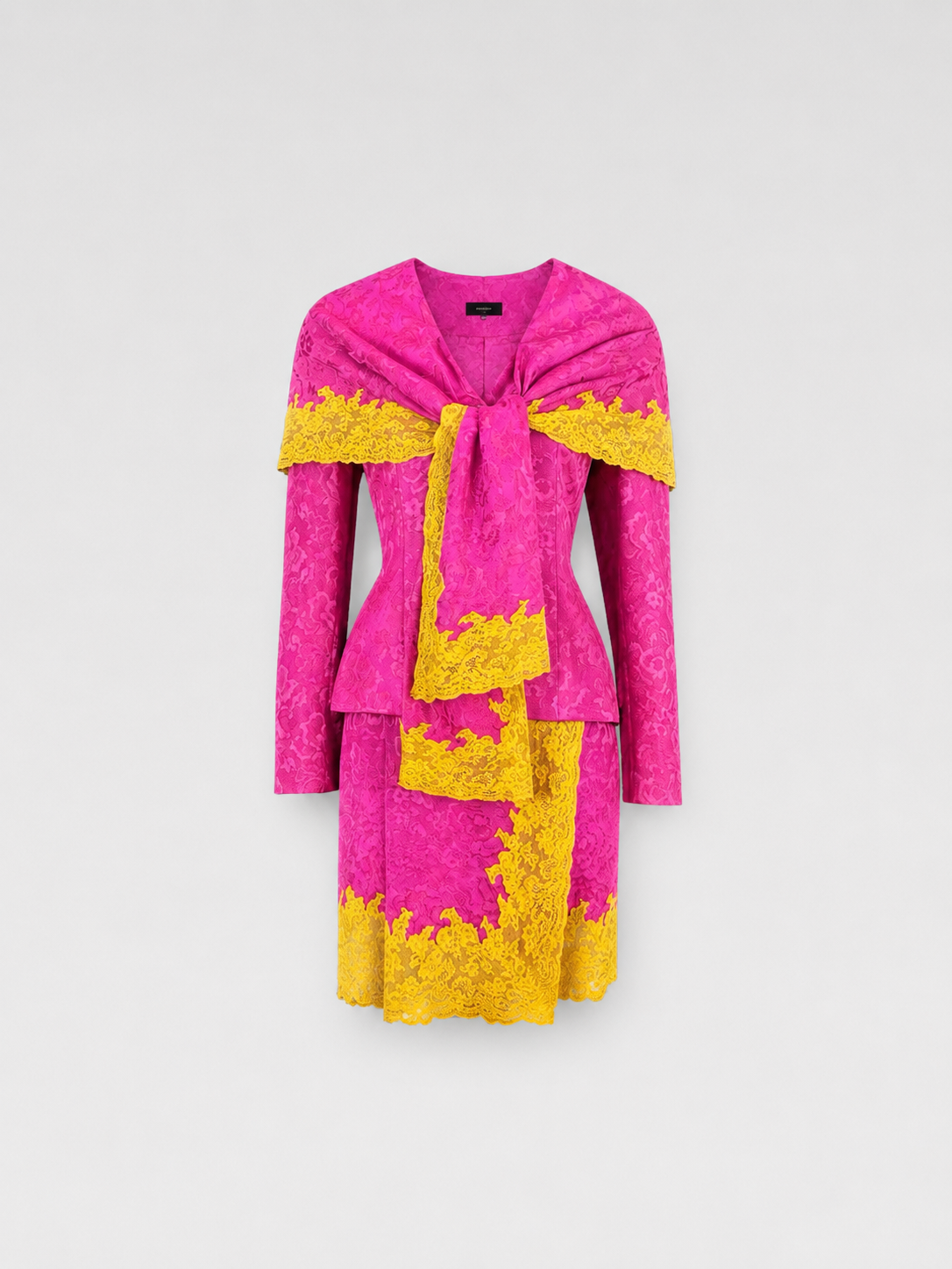 Christian Dior by John Galliano S/S 1998 Runway Pink & Yellow Lace Suit Set – Museum Archive Piece