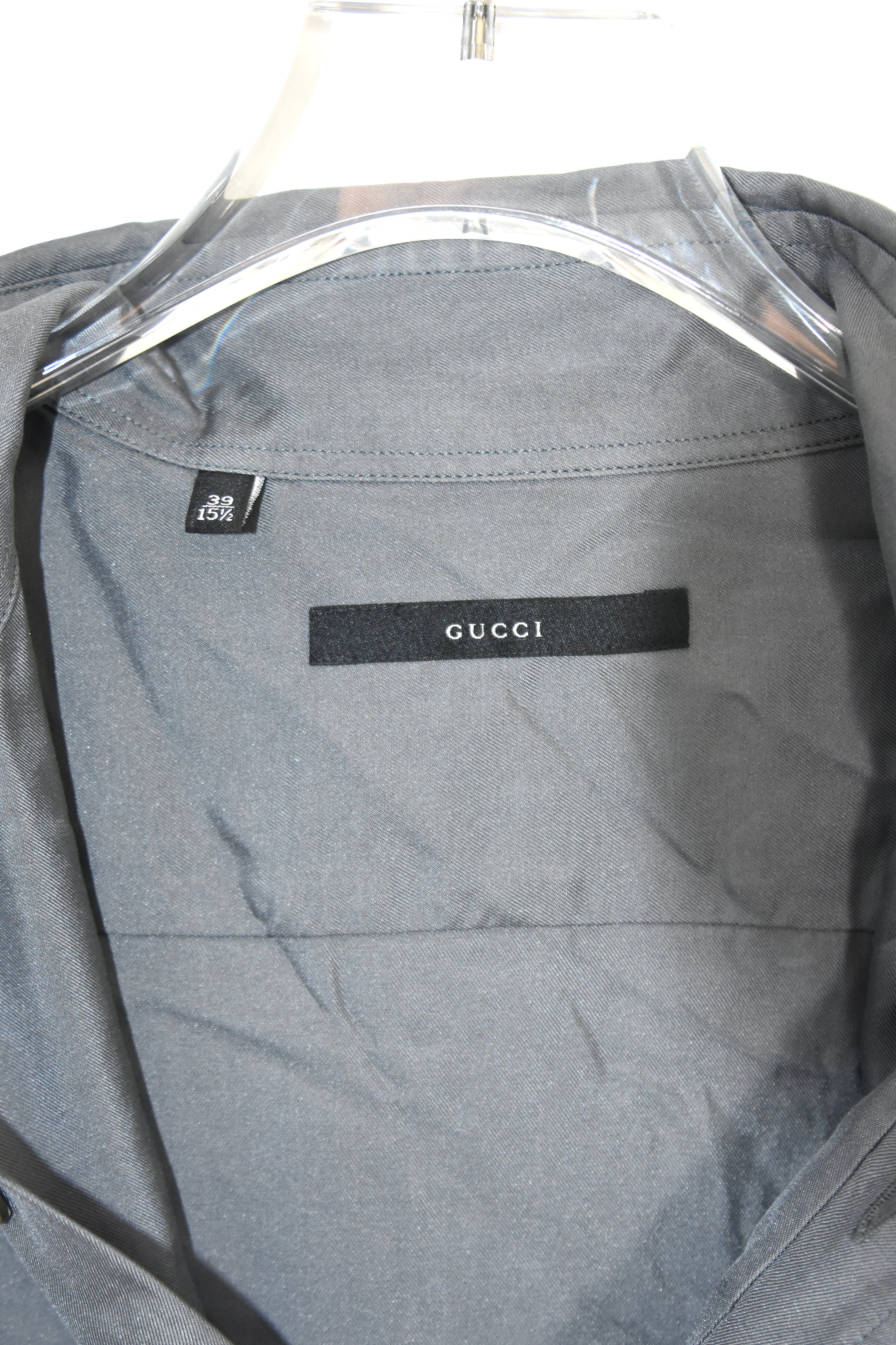Gucci by Tom Ford 1990s–Early 2000s Grey Silk Tailored Shirt – Archive Minimalist Runway Era Piece