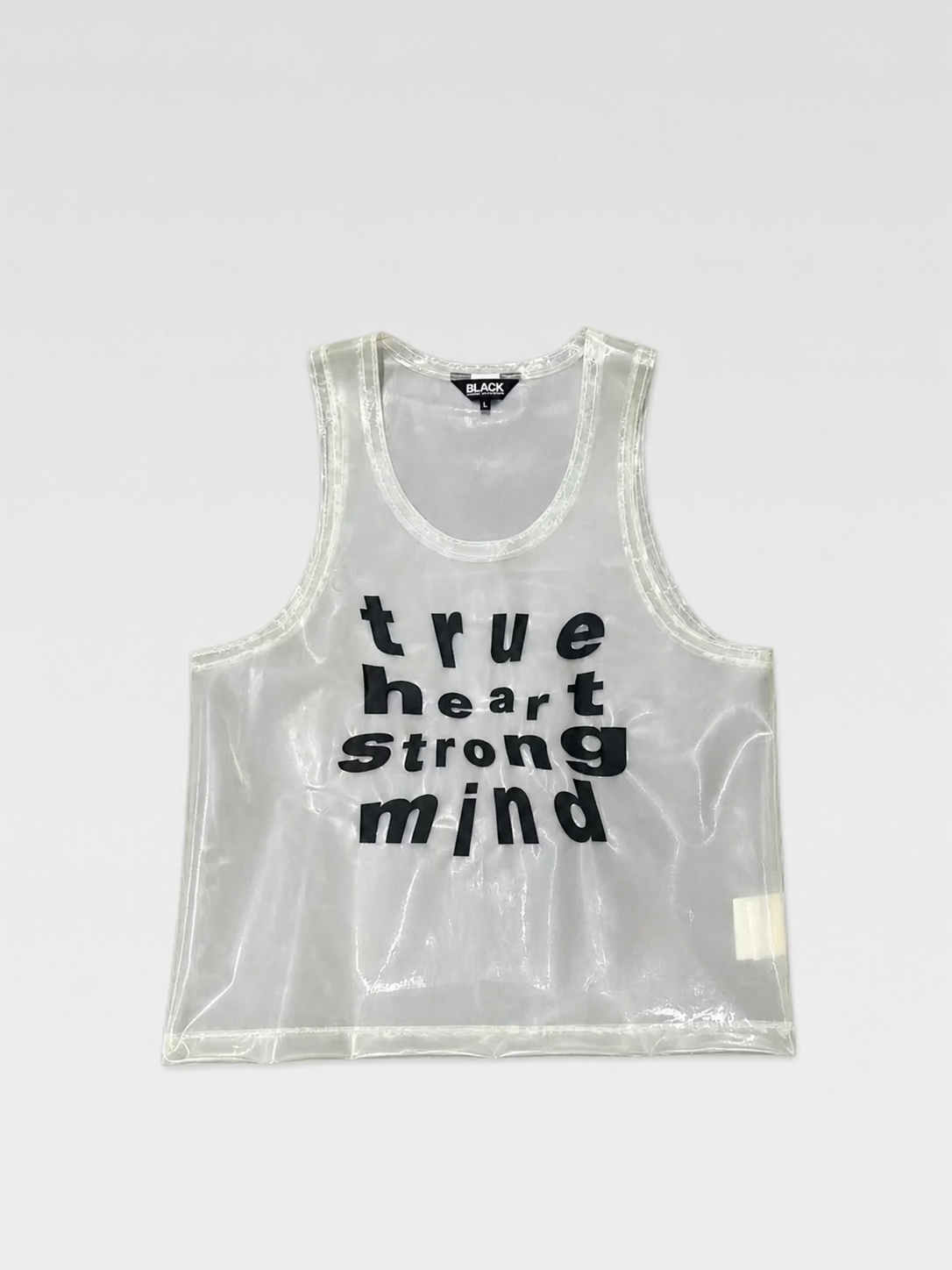 Comme des Garçons BLACK AW2022 Transparent Polyurethane Tank Top – Conceptual Clear Layering Vest