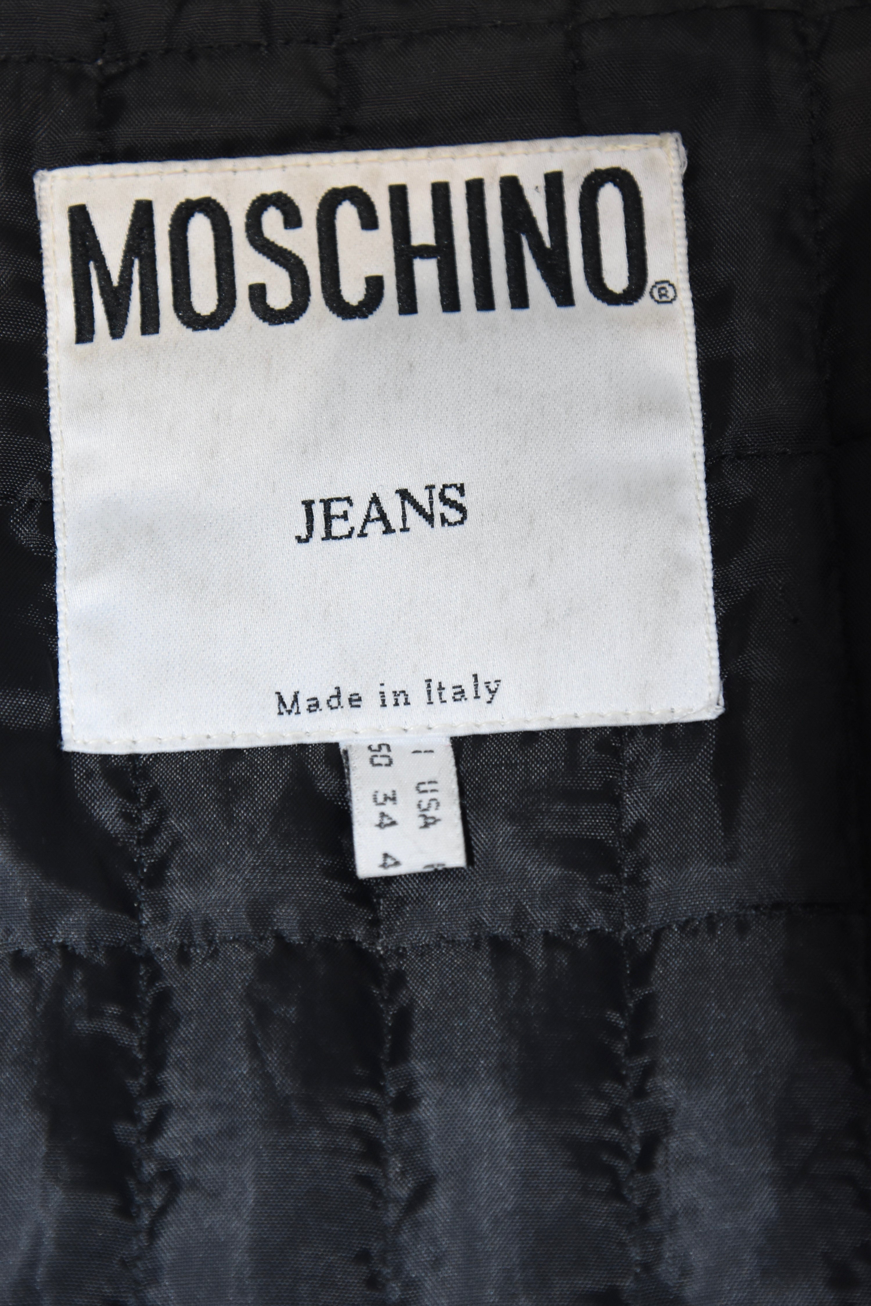 Moschino Vintage Tyre-Tread Quilted Jacket