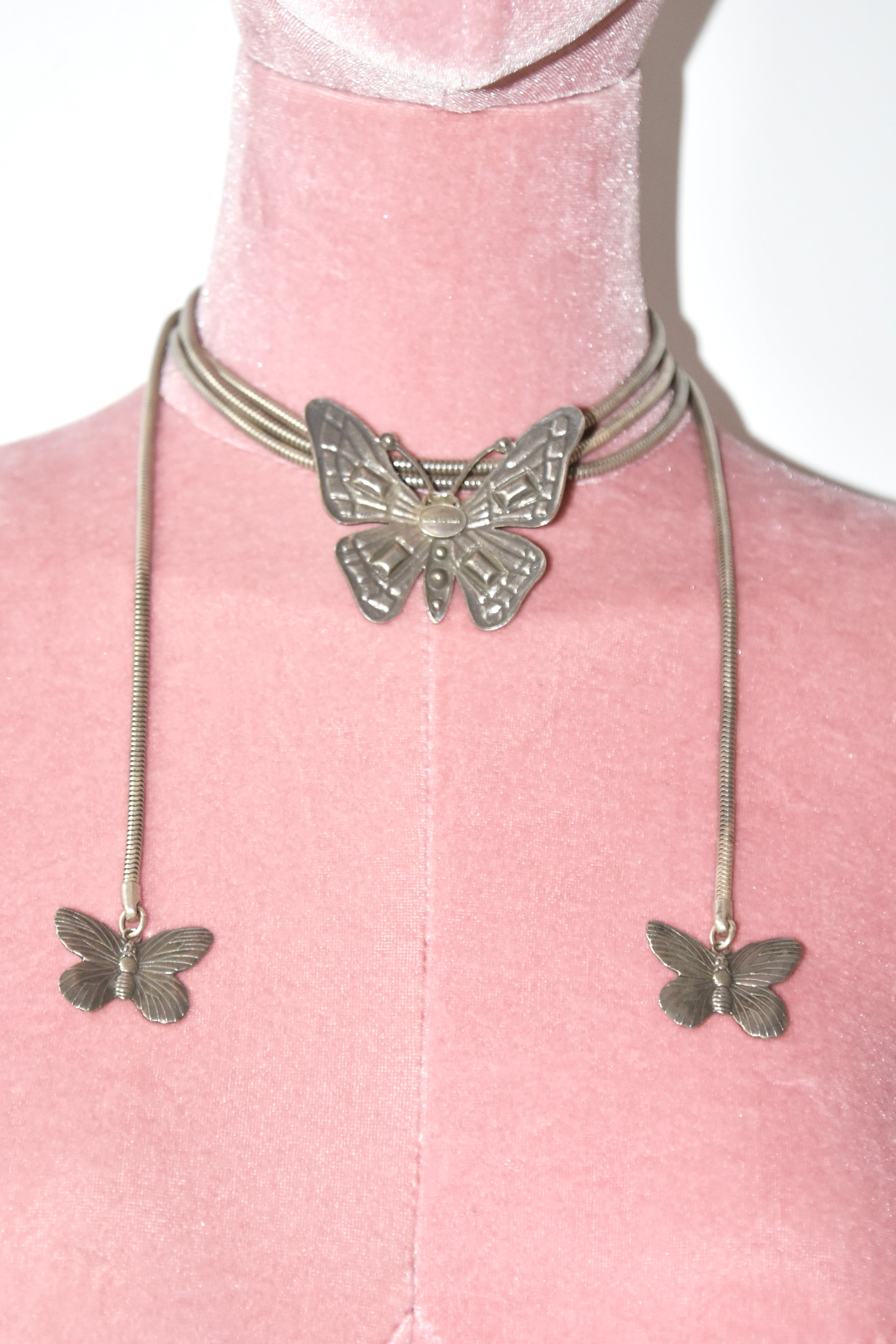 Jean Paul Gaultier Triple-Wrap Butterfly Choker