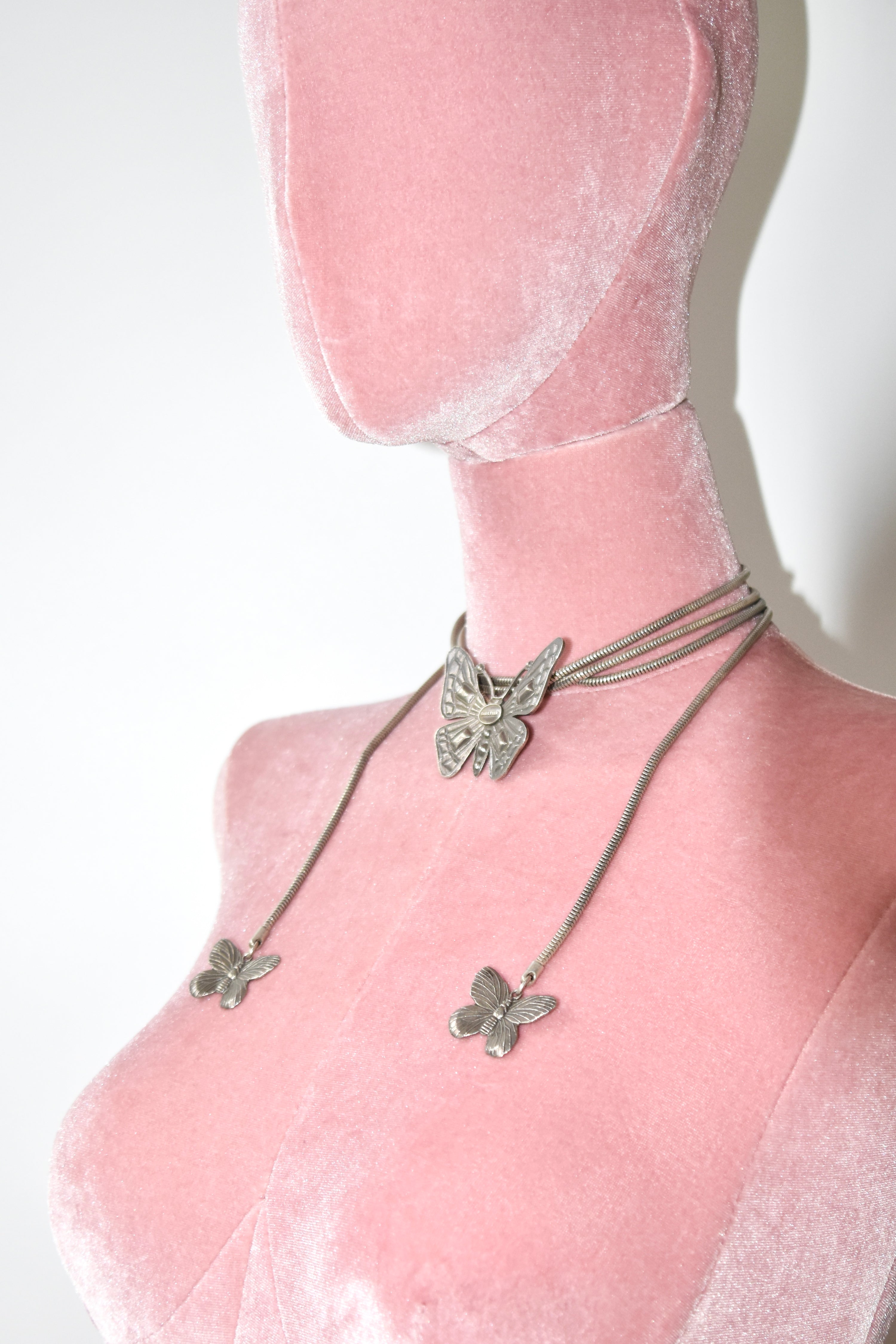Jean Paul Gaultier Triple-Wrap Butterfly Choker