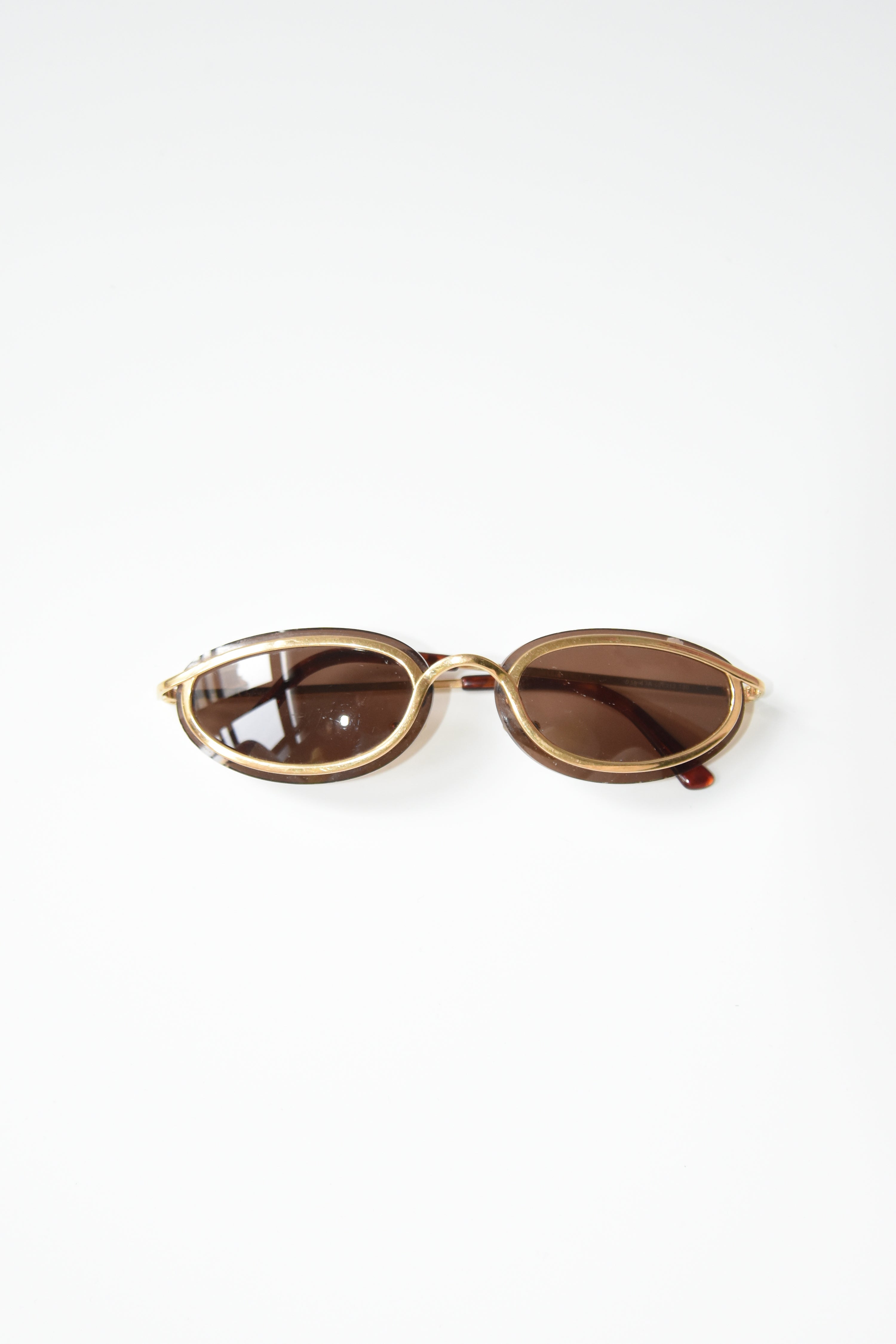 Christian Dior Oval Gold-Frame Sunglasses